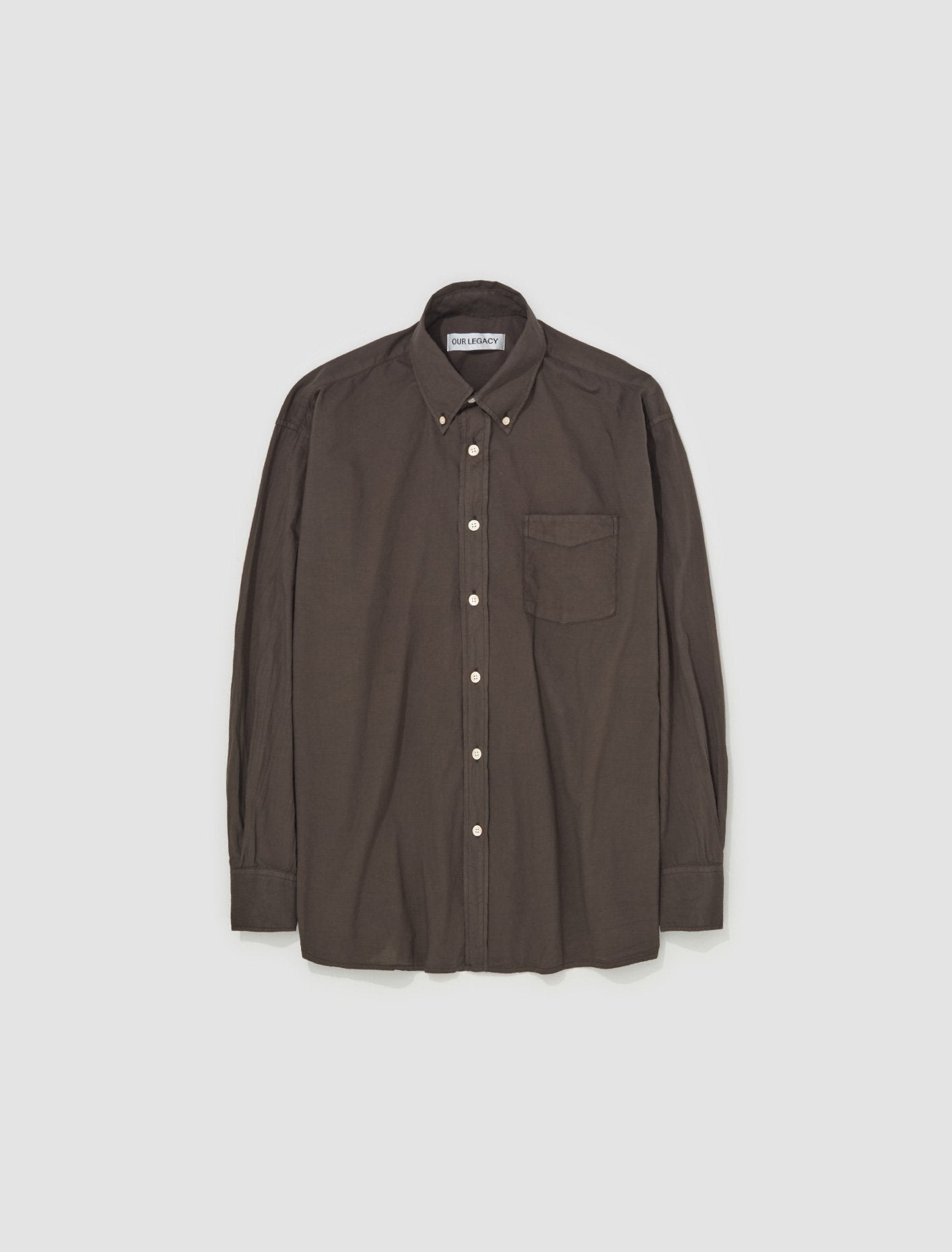 Our Legacy - Borrowed BD Shirt in Faded Brown Voile - M2242BB – Voo Store