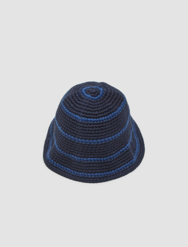 Tom Tom Hat in Carolean Blue Tousled Cotton
