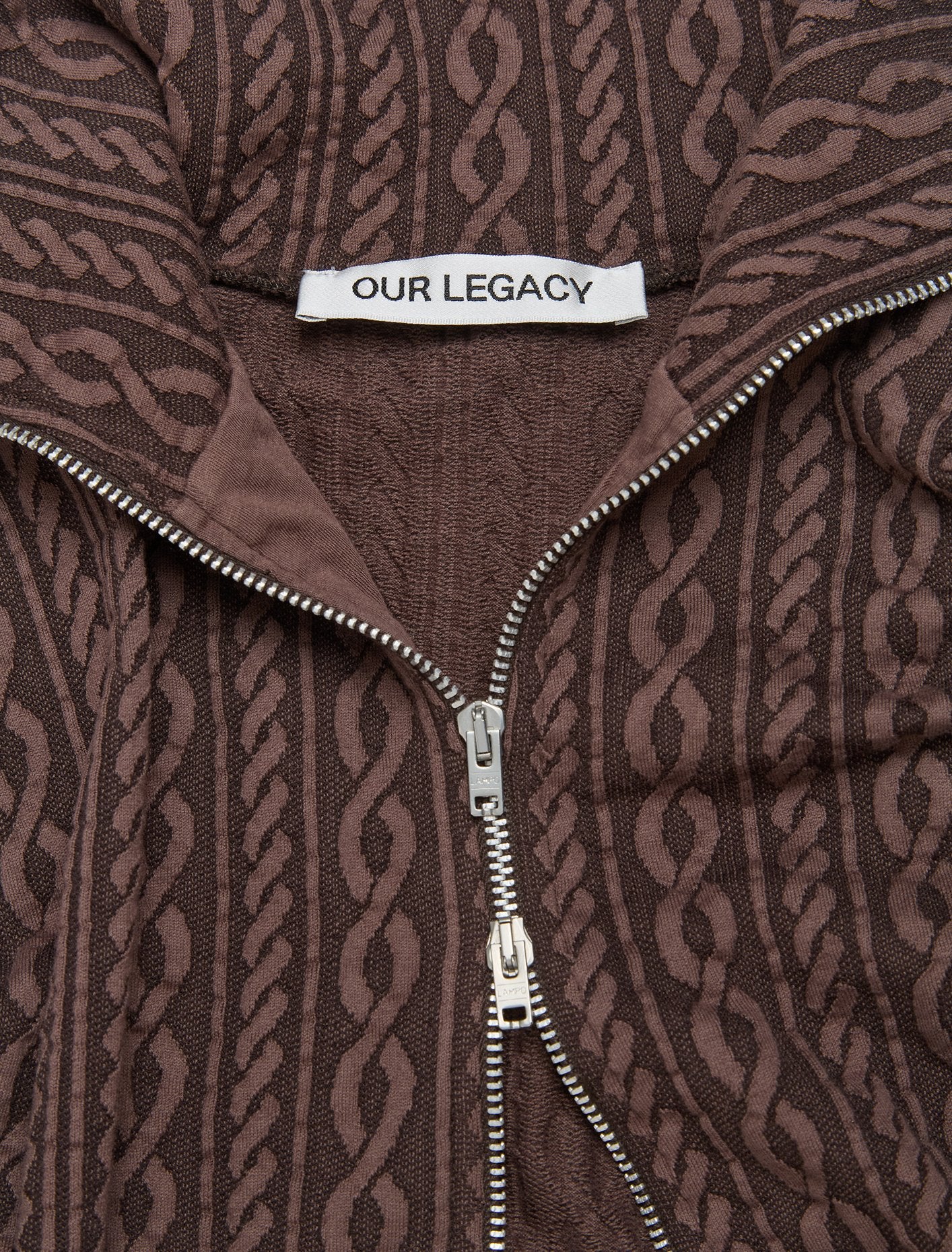 Slim Zip Longsleeve in Indulgent Choco