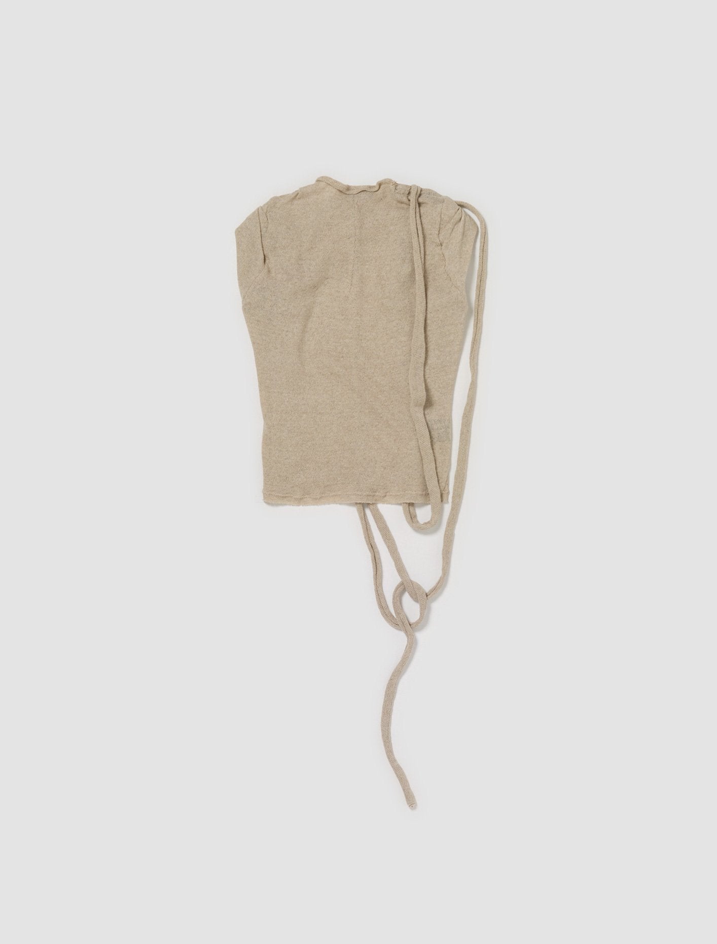 Deconstructed Linen Top in Beige