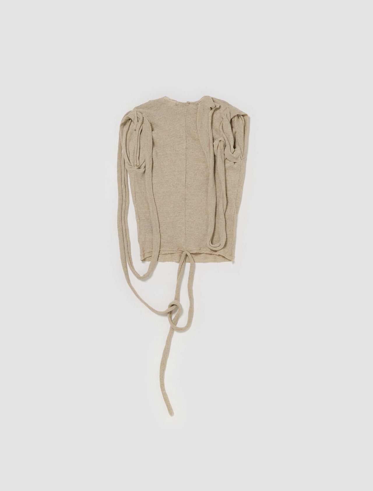 Deconstructed Linen Top in Beige