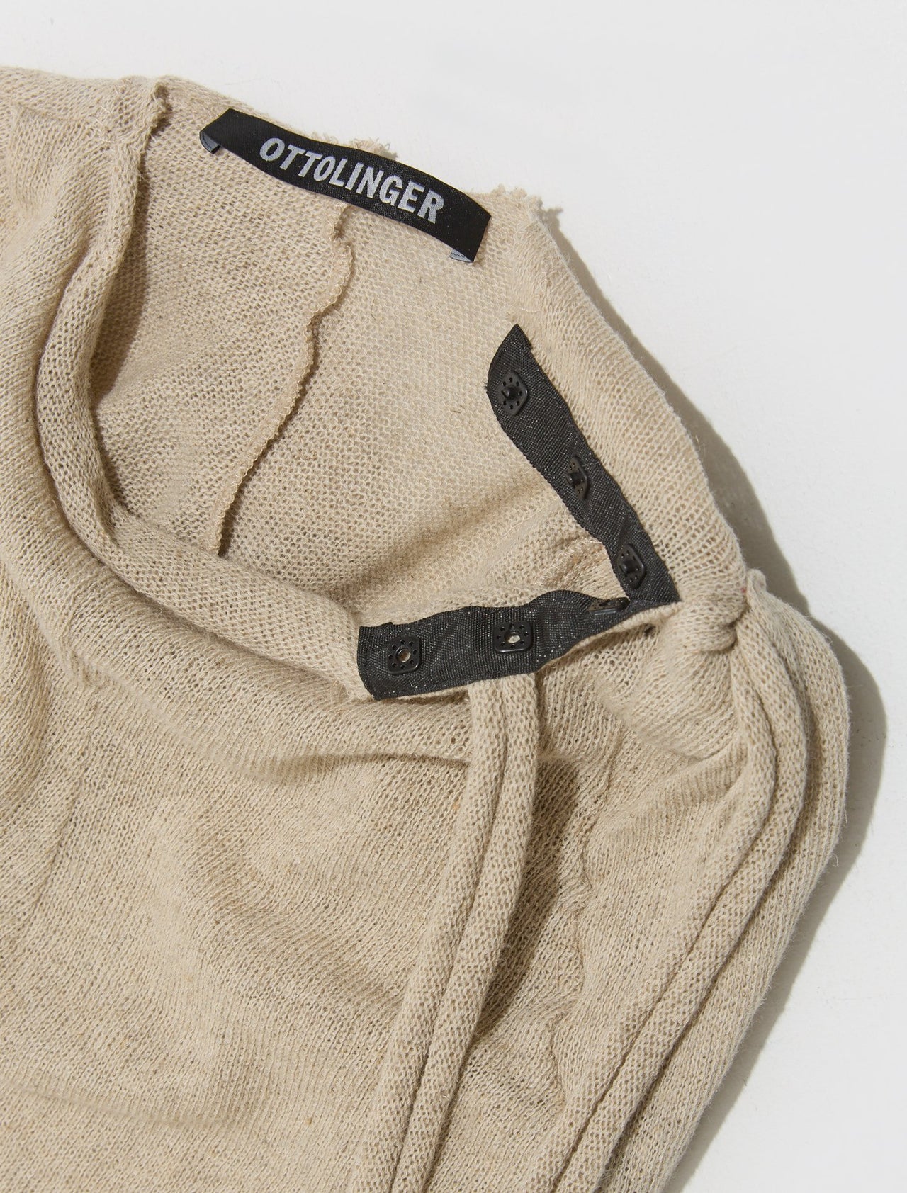 Deconstructed Linen Top in Beige