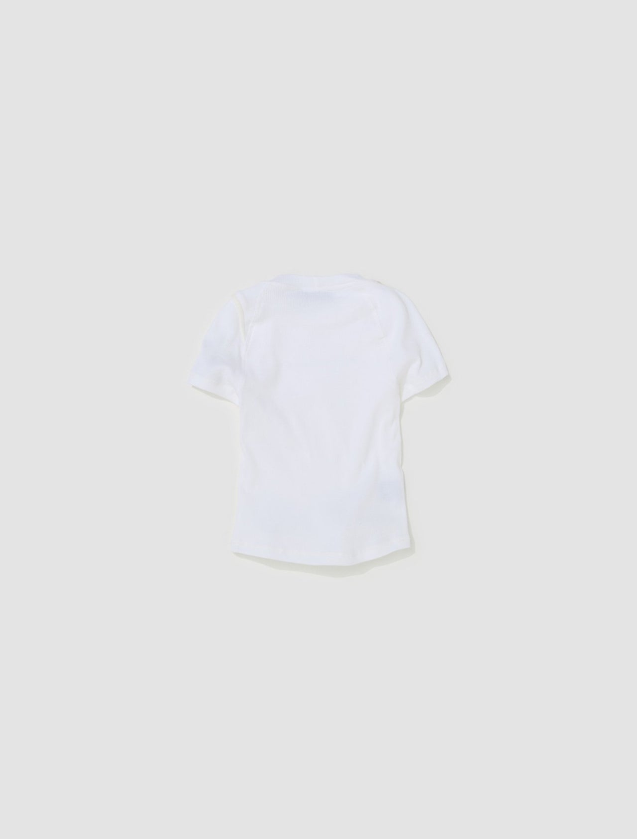 Deconstructed Rib T-Shirt in White