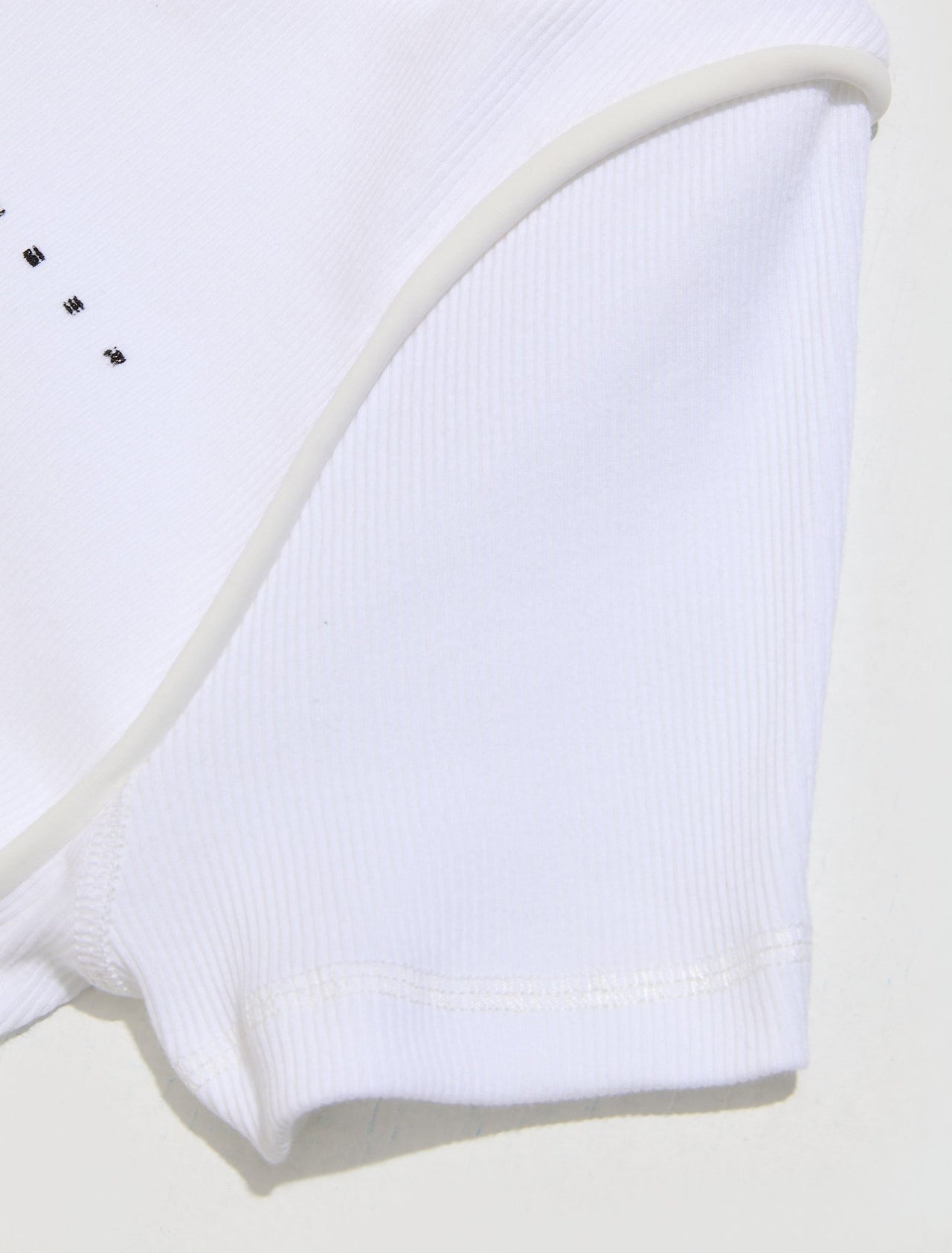 Deconstructed Rib T-Shirt in White