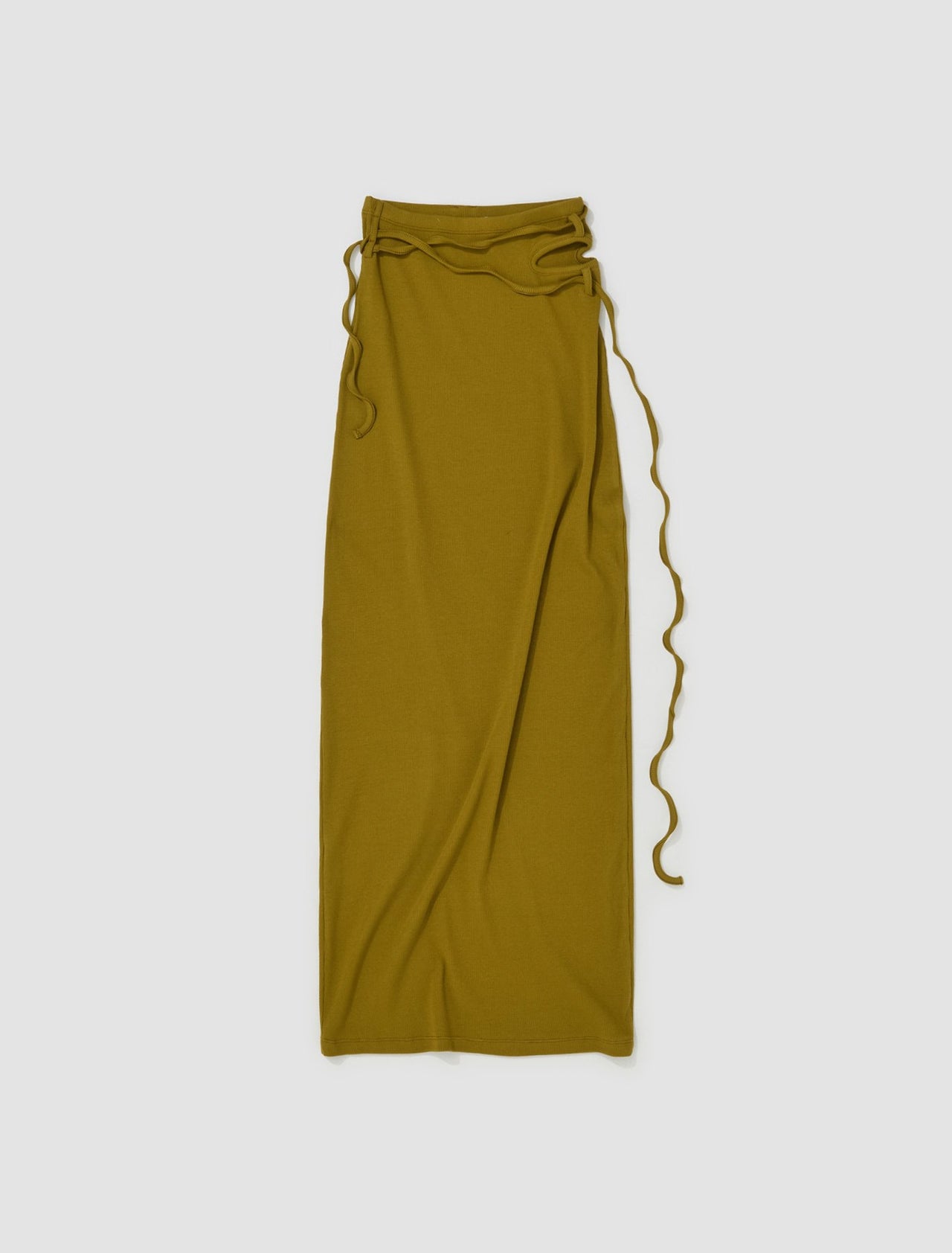 Rib Skirt in Military Green