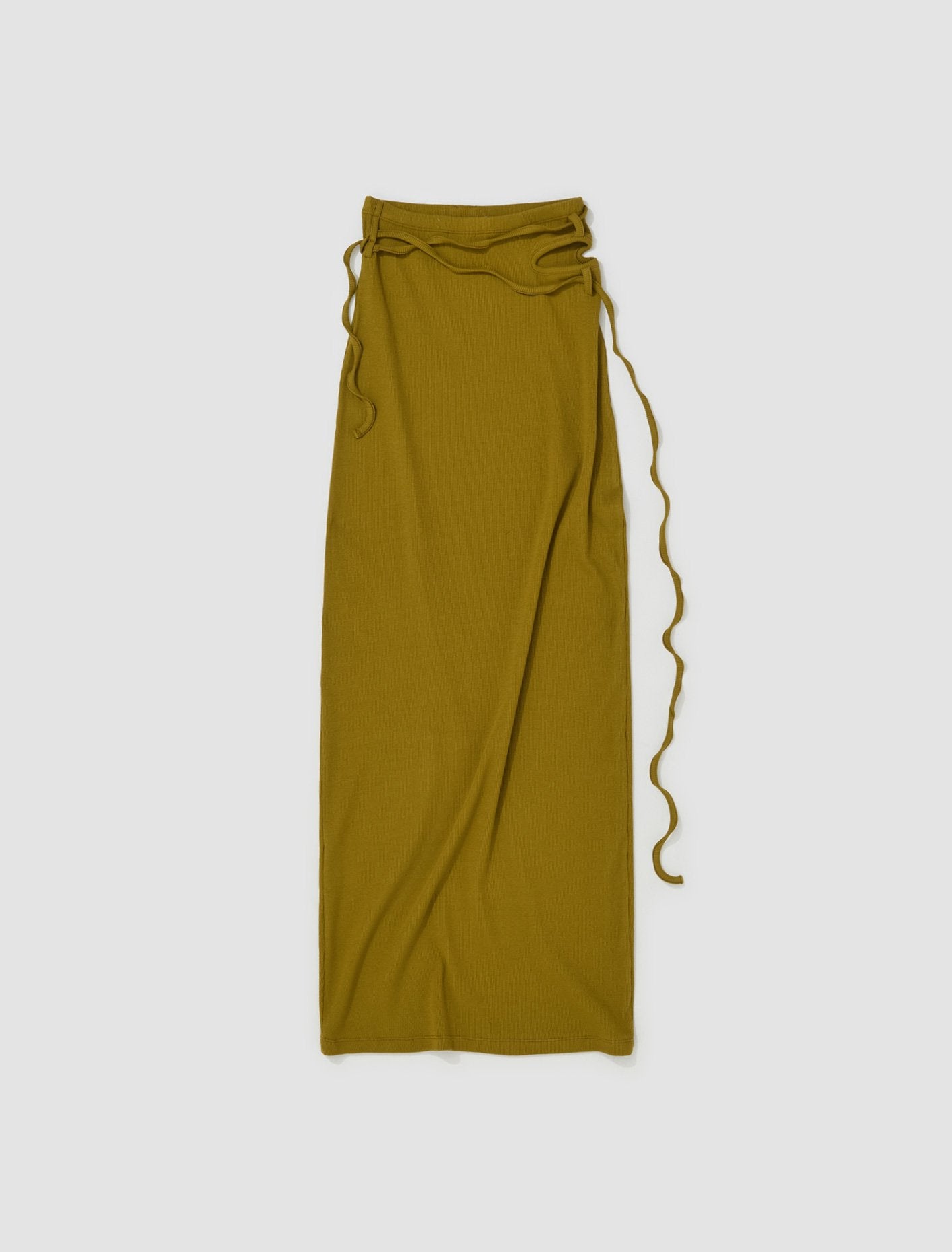 Rib Skirt in Military Green