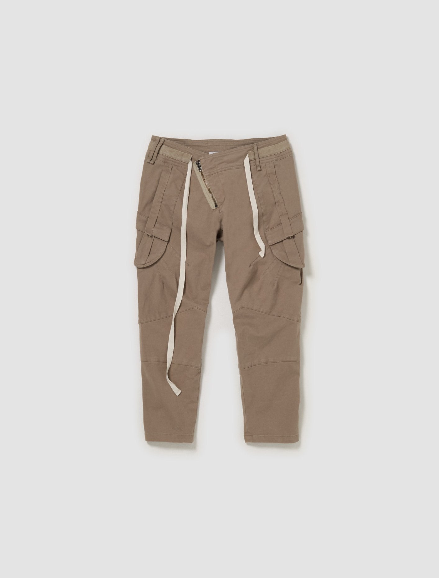 Cargo Capri Pants in Olive Grey