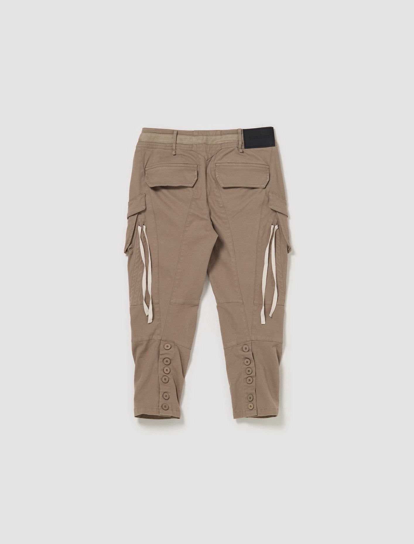 Cargo Capri Pants in Olive Grey