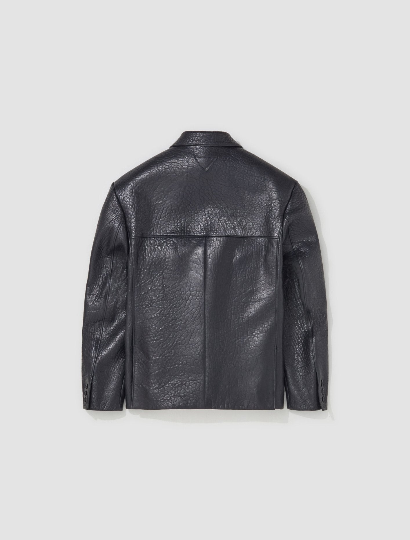 Nappa Leather Blazer Jacket in Black