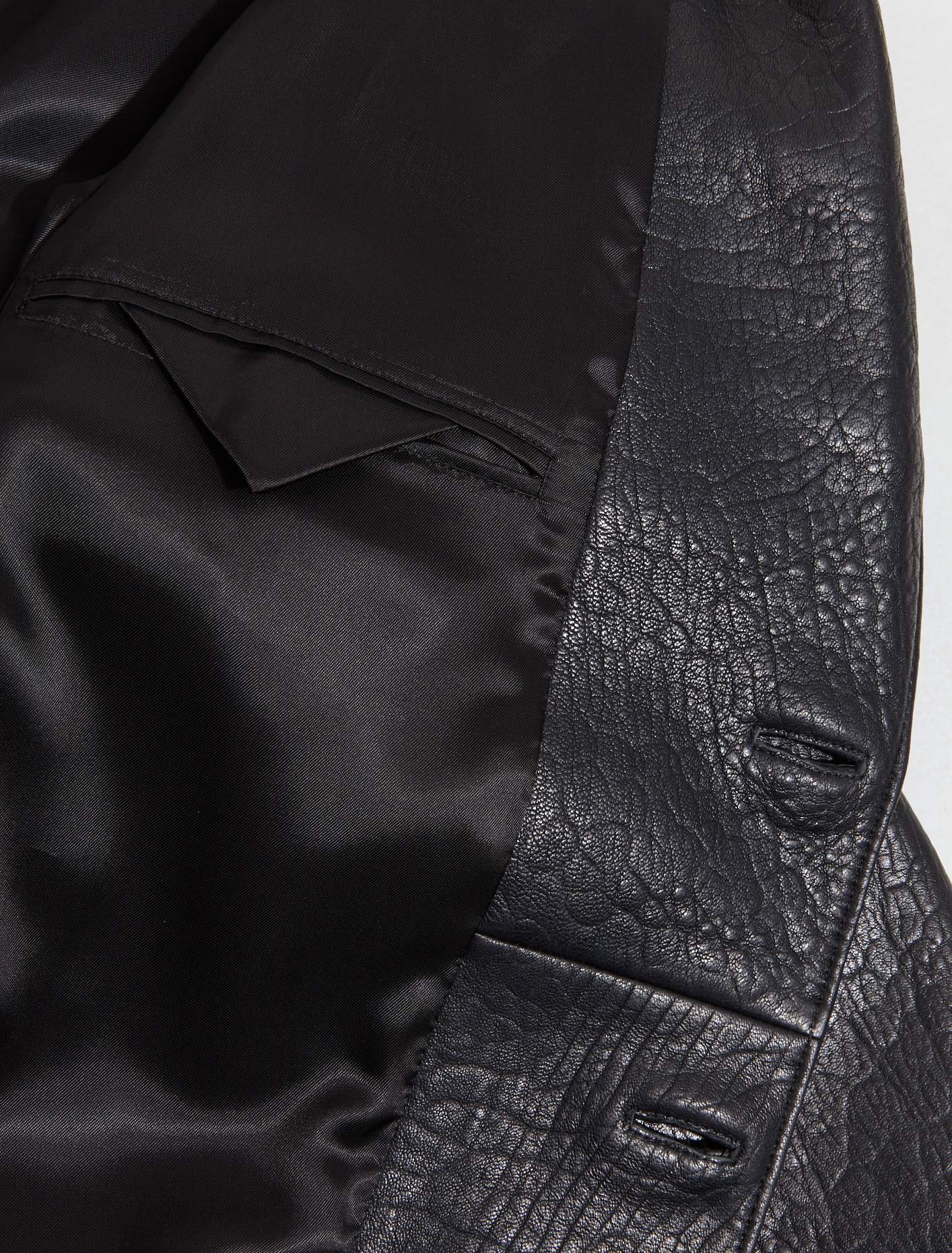 Nappa Leather Blazer Jacket in Black