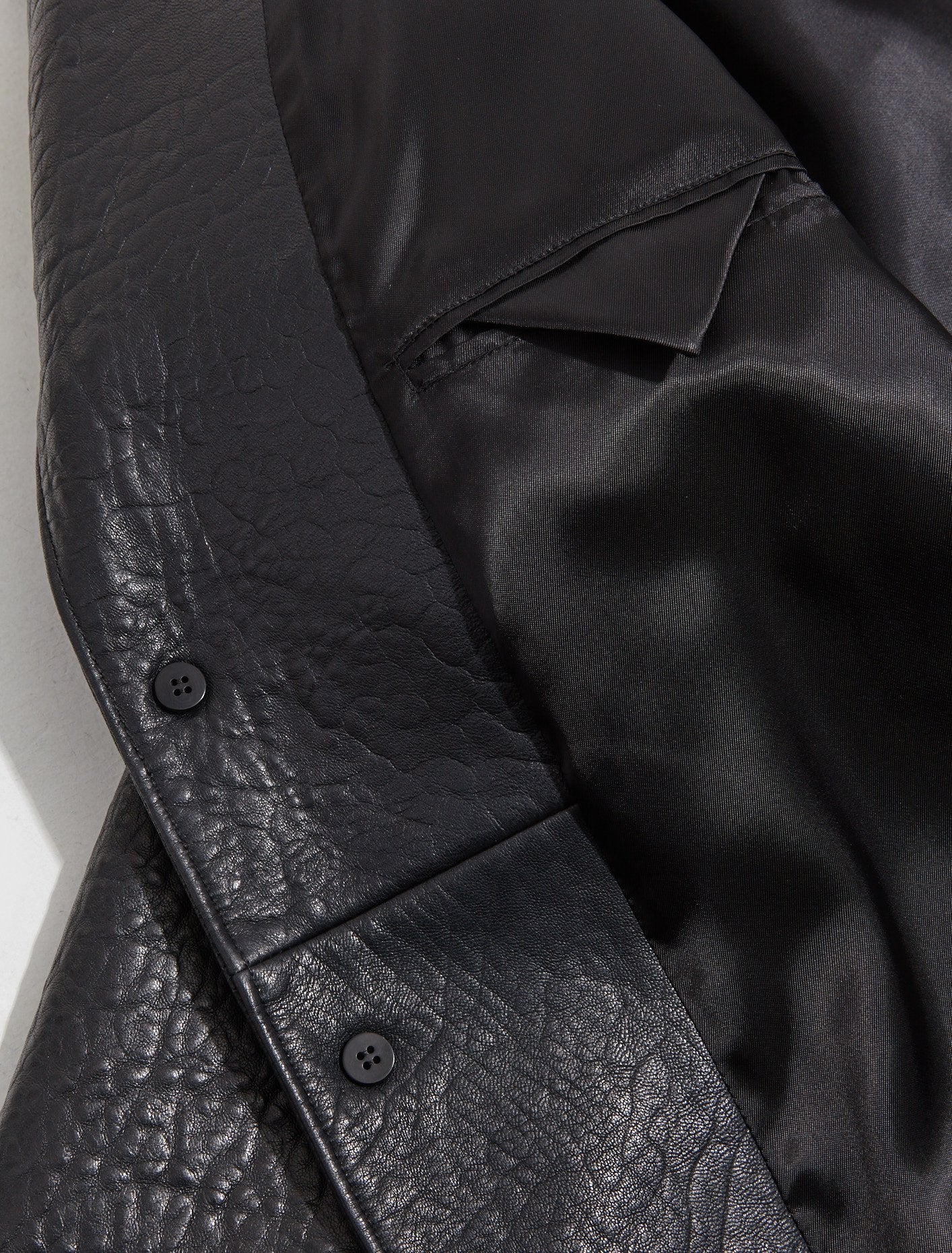 Nappa Leather Blazer Jacket in Black