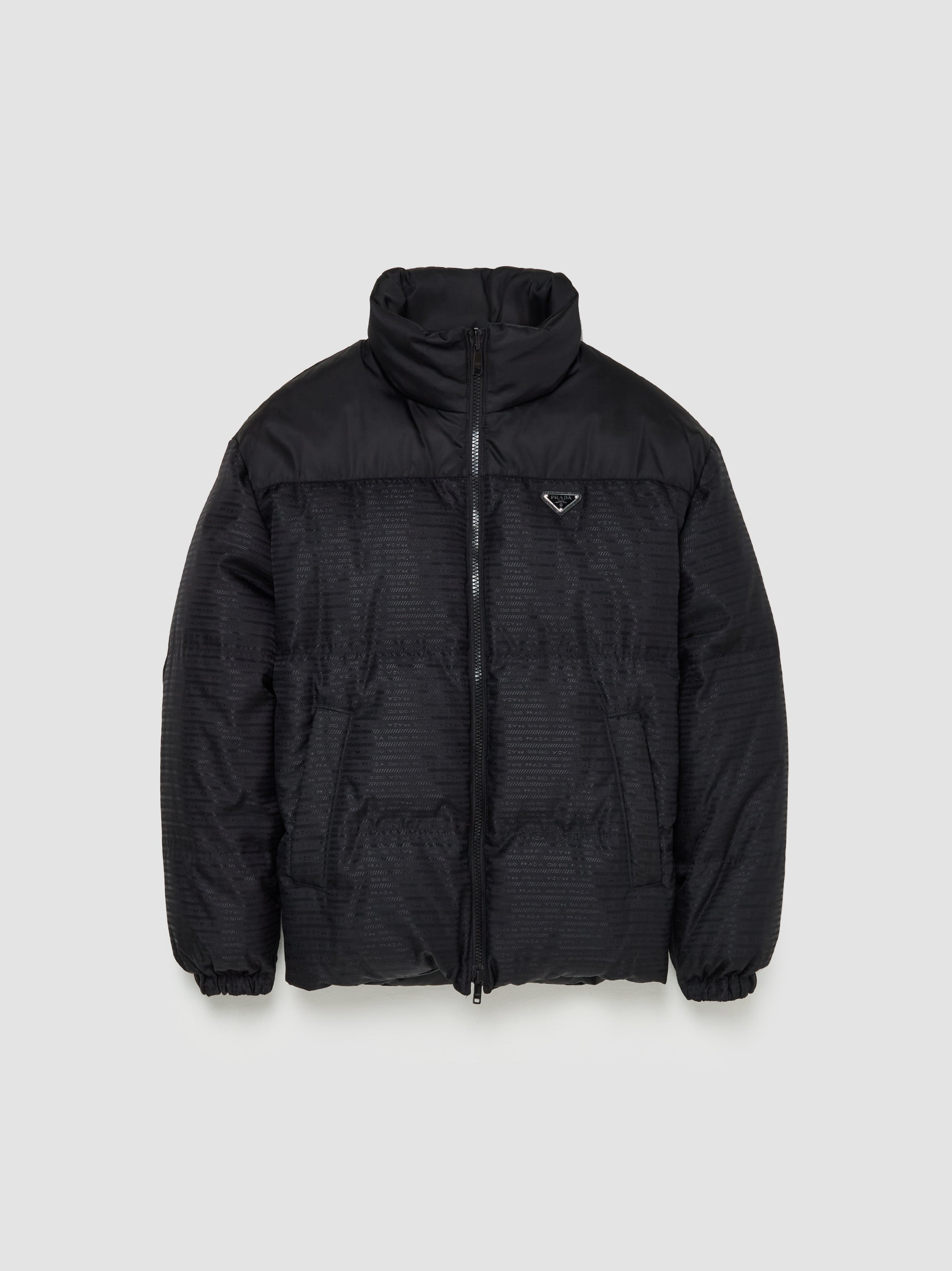 Prada - Re-Nylon Mid-Length Down Jacket in Black