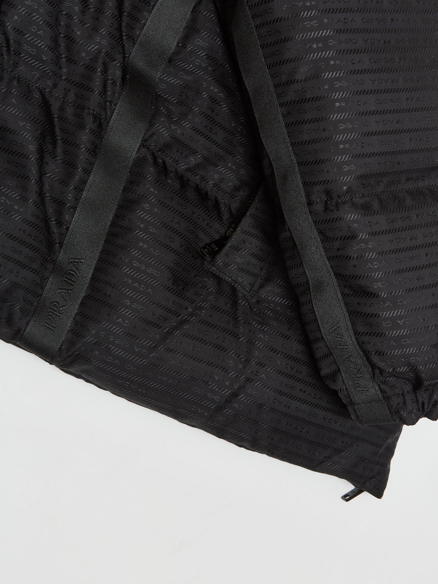 Re-Nylon Mid-Length Down Jacket in Black