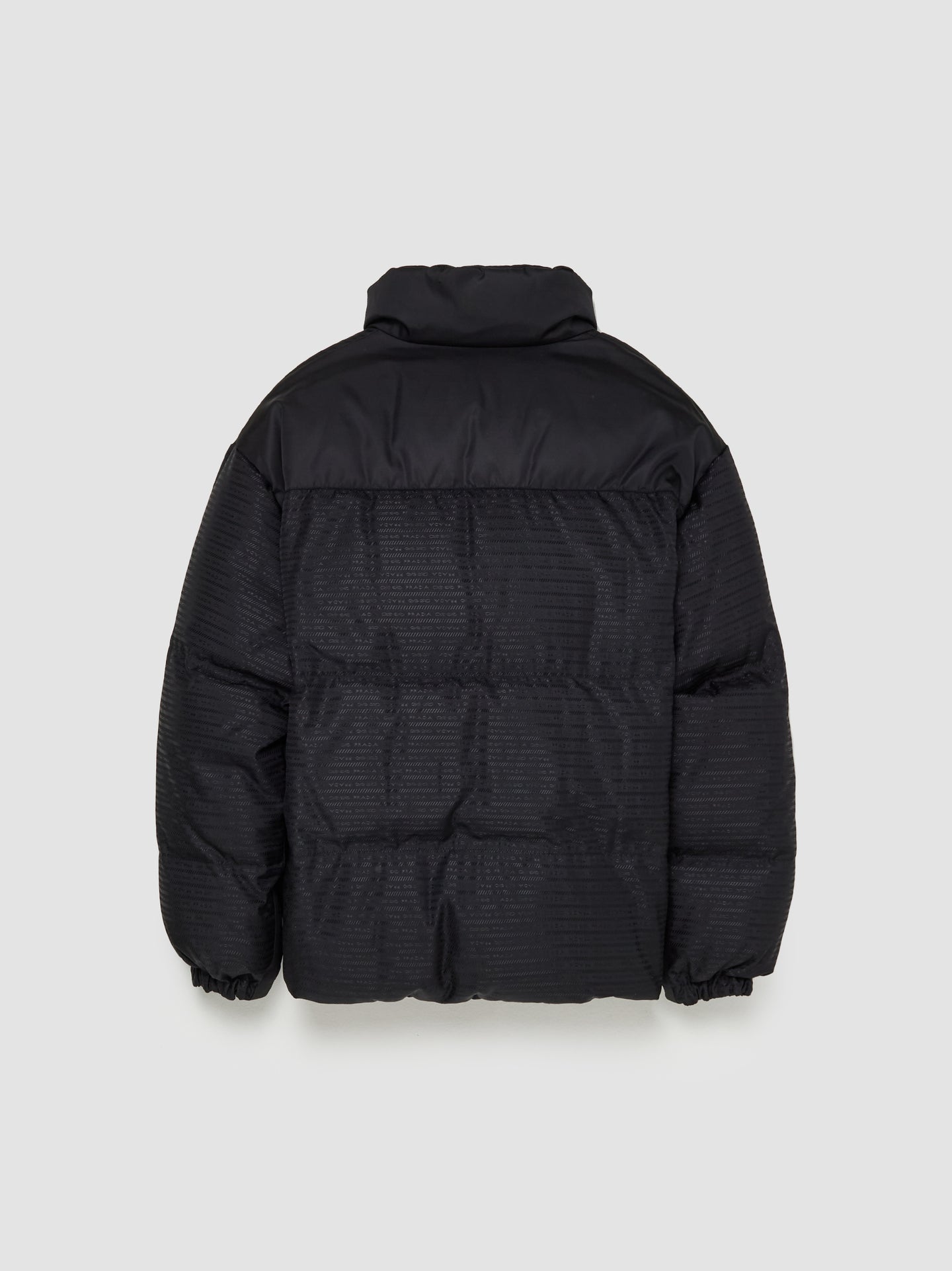 Re-Nylon Mid-Length Down Jacket in Black