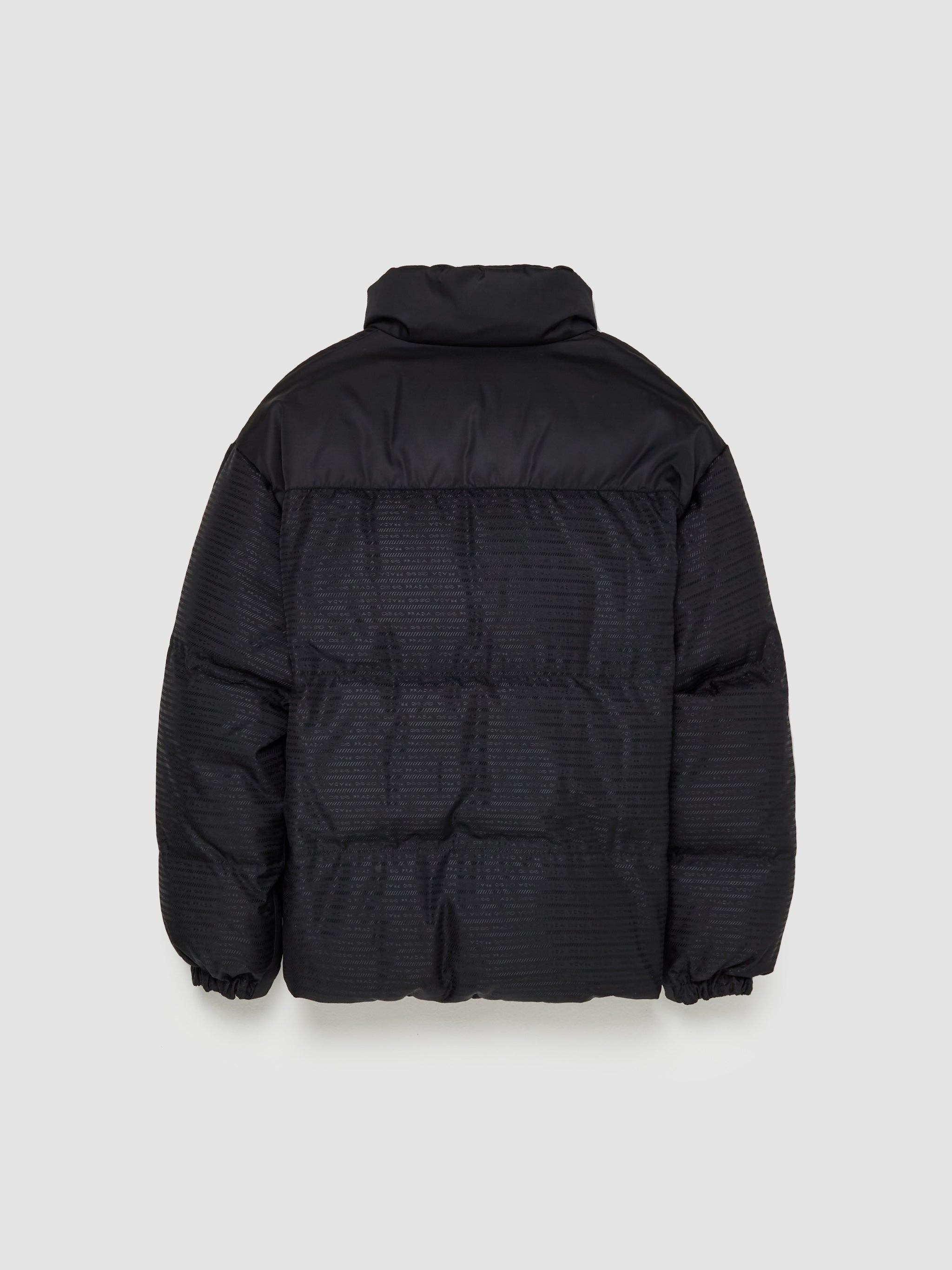 Re-Nylon Mid-Length Down Jacket in Black
