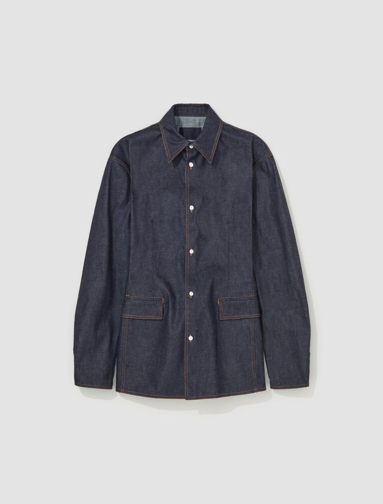 Denim Blouson Jacket in Navy