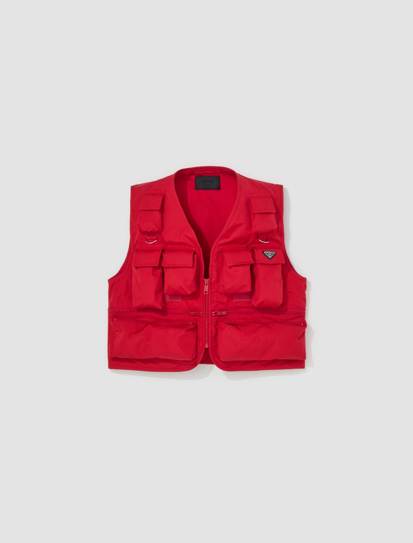 Outwear Vest with Pockets in Red