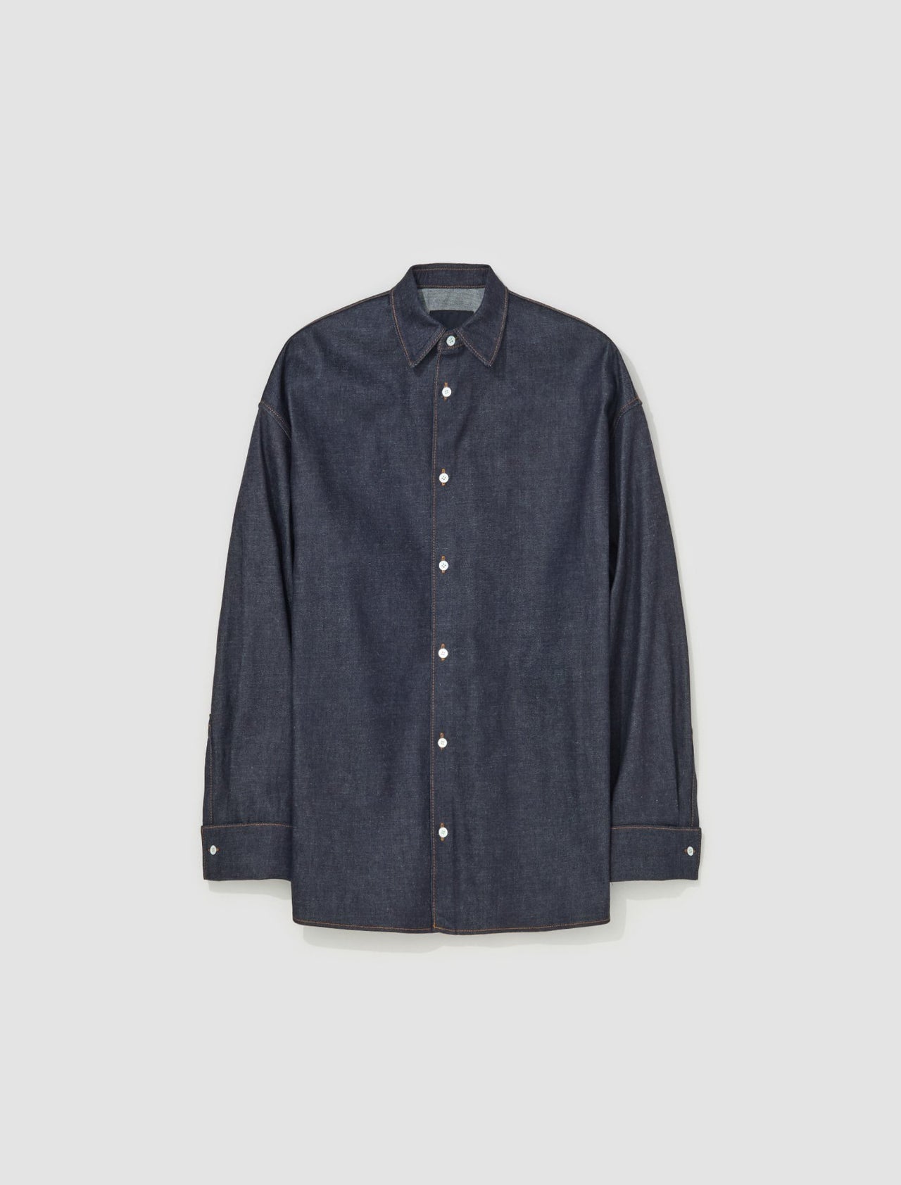 Denim Outwear Shirt in Navy