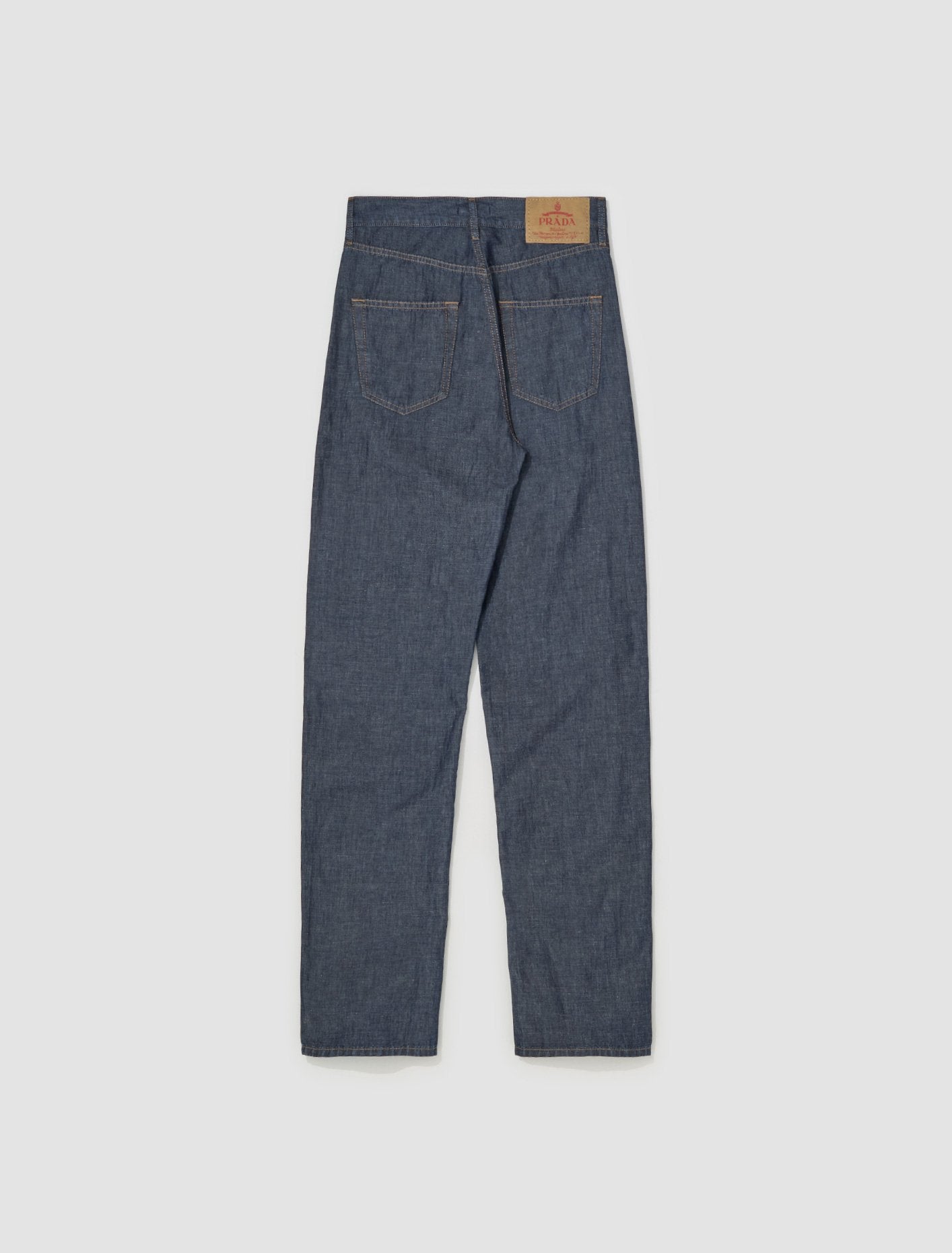 Five-Pocket Chambray Trousers in Blue