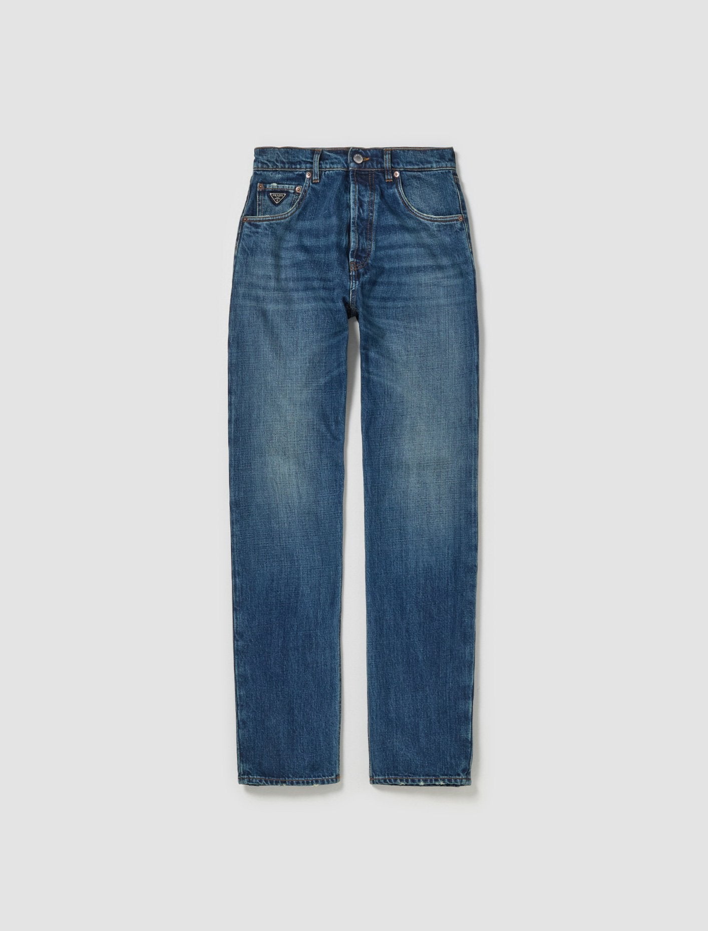 Five-Pocket Denim Jeans in Washed Navy