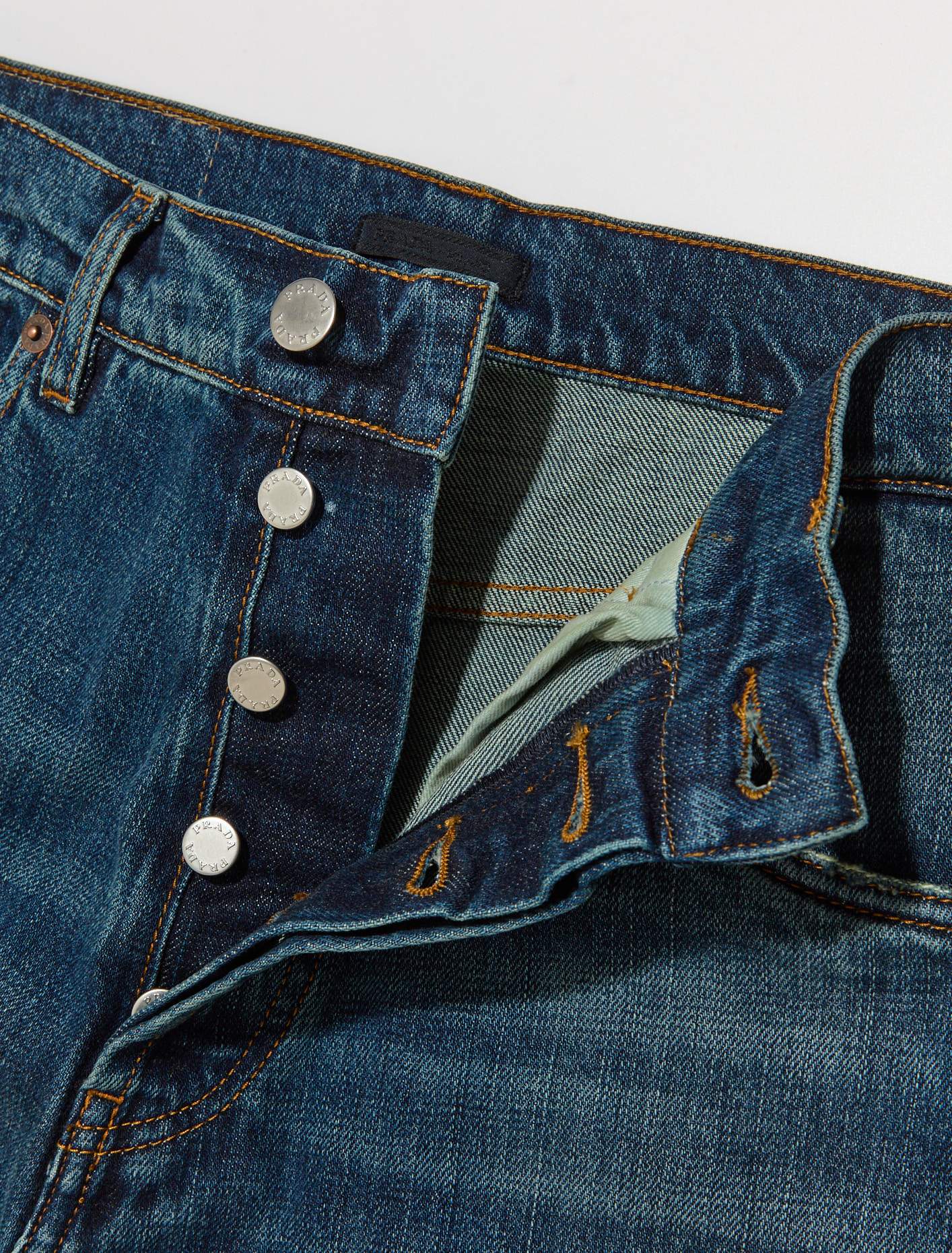 Five-Pocket Denim Jeans in Washed Navy