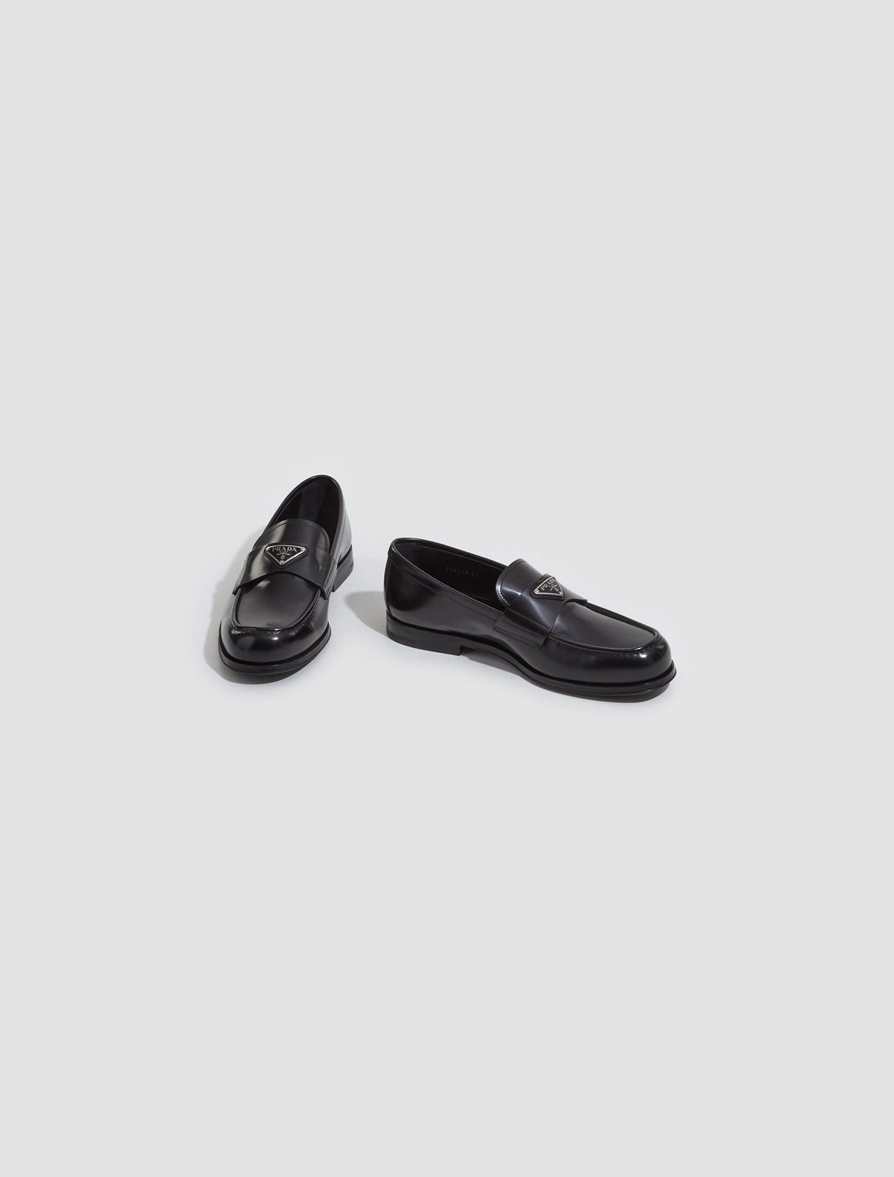 Men's Brushed Leather Loafers in Black