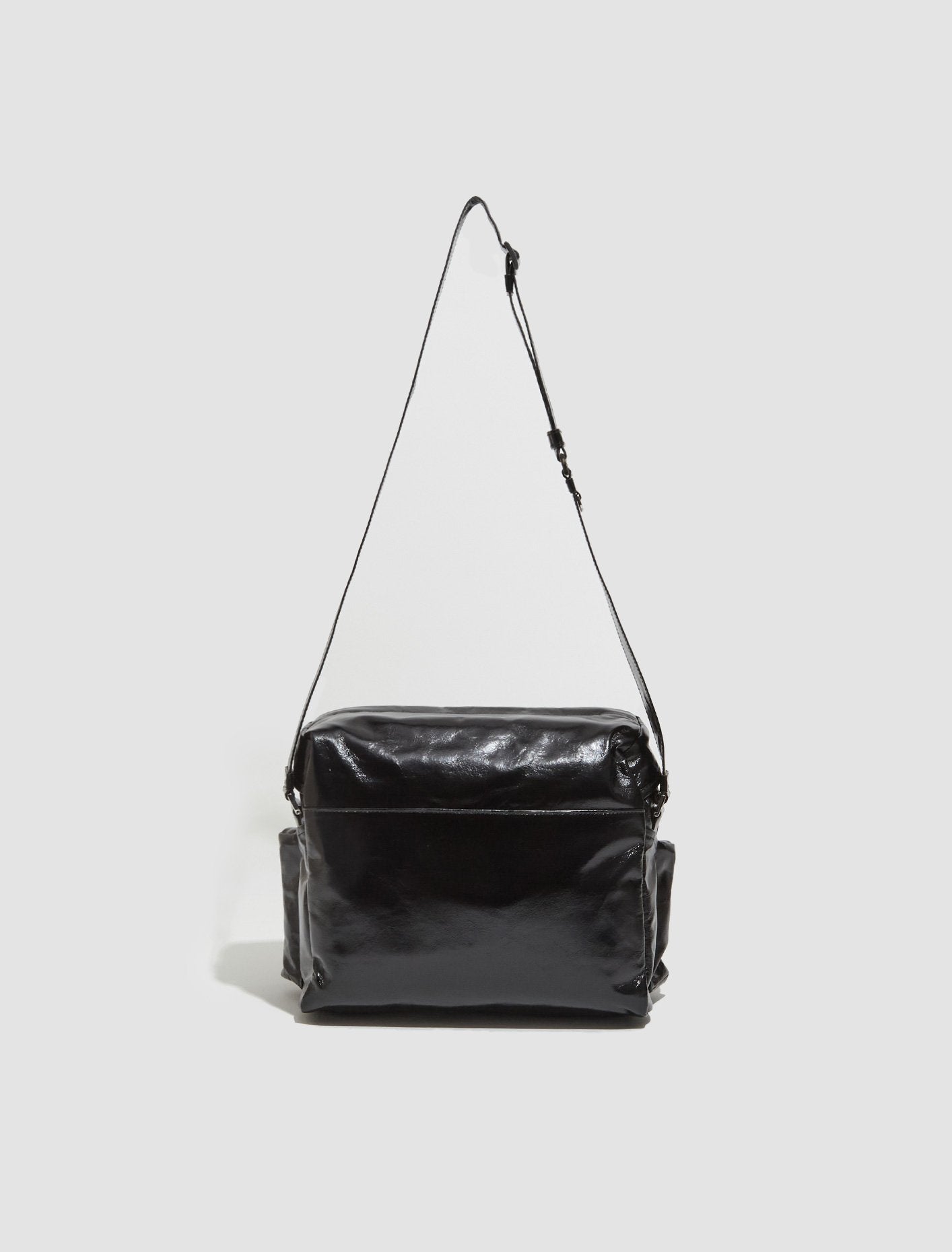 Leather Shoulder Bag in Black