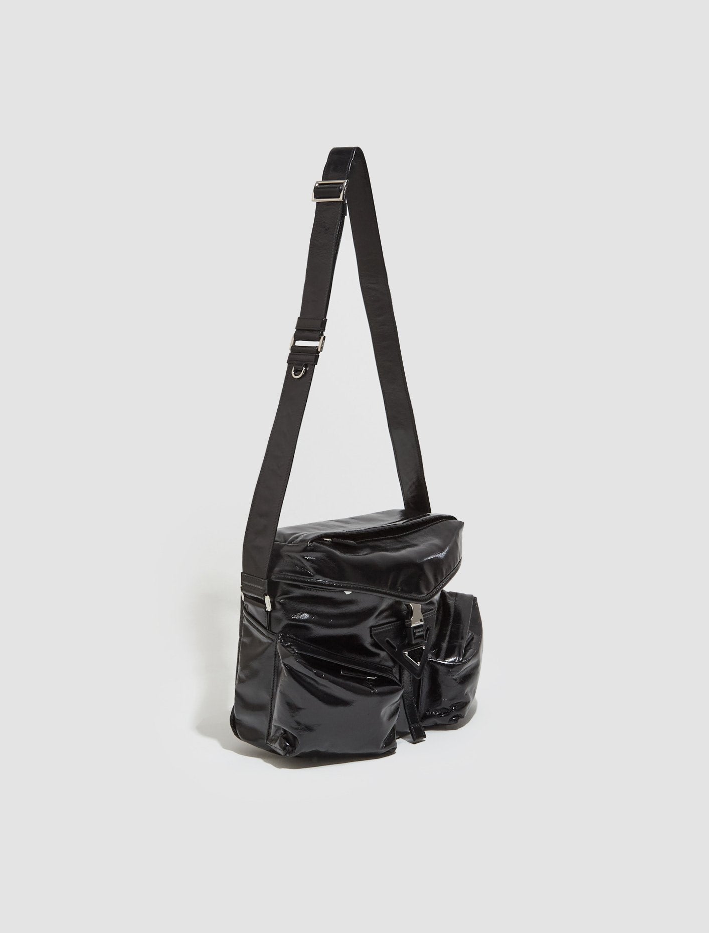 Leather Shoulder Bag in Black
