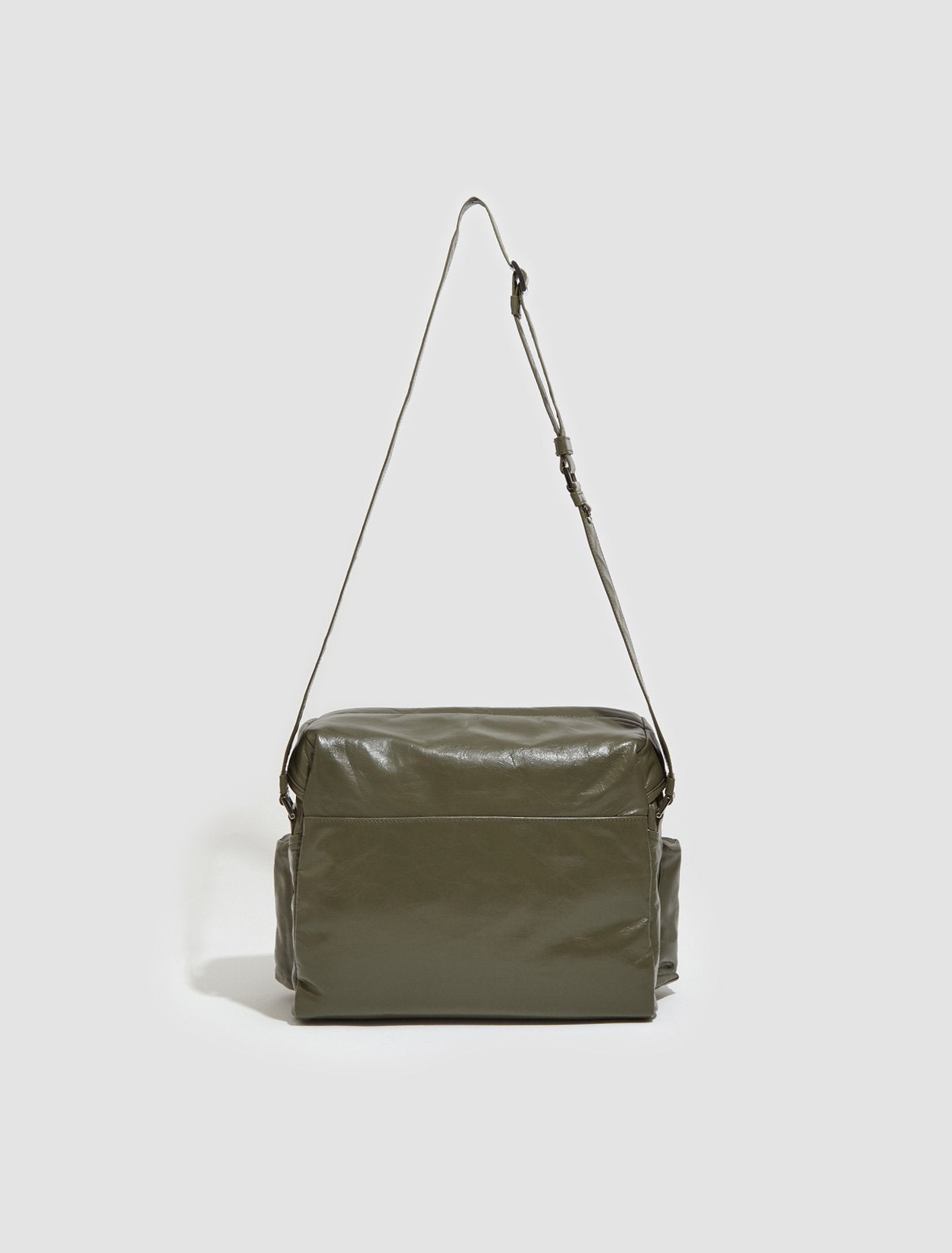 Leather Shoulder Bag in Loden Green