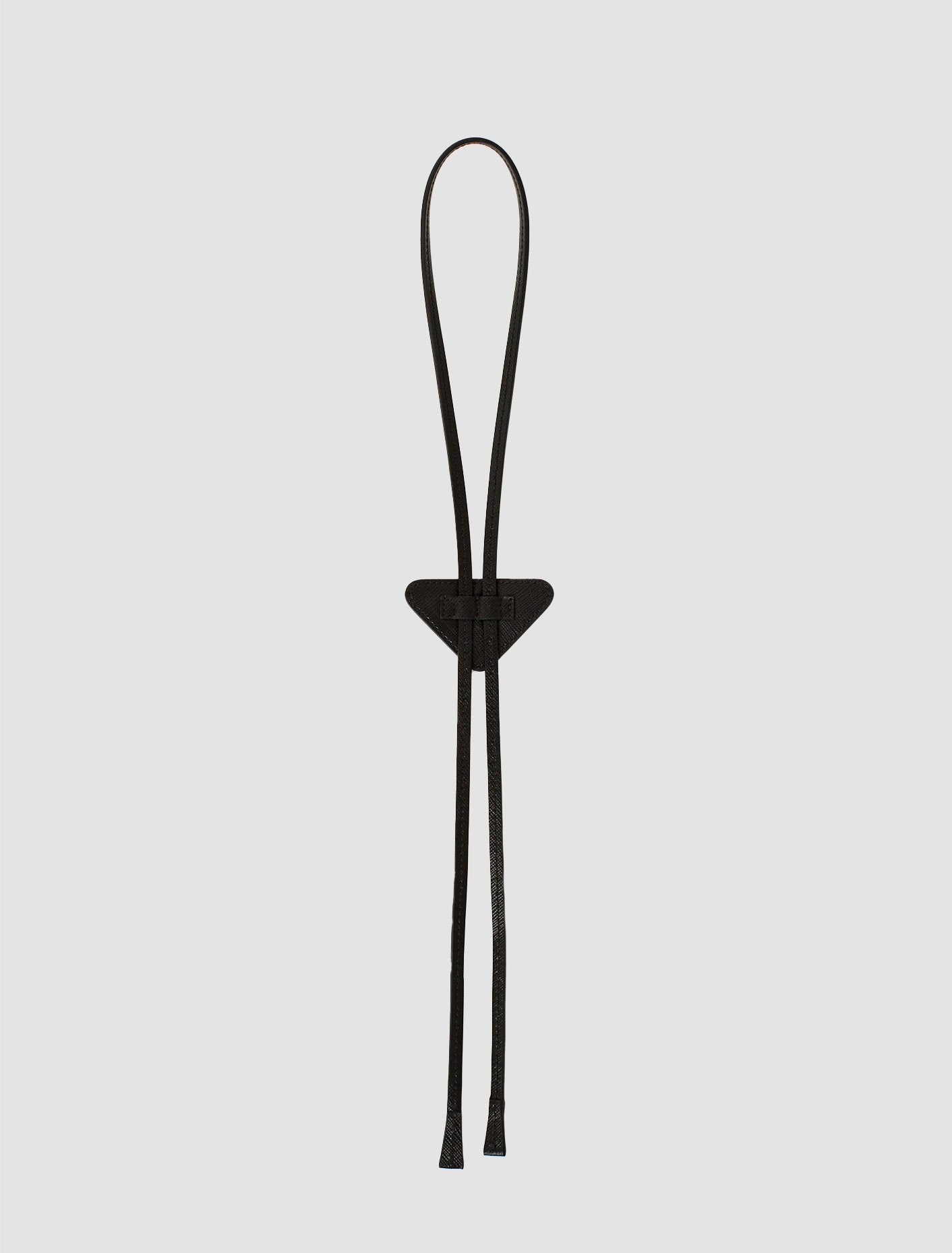 Saffiano Leather Bolo Tie in Black