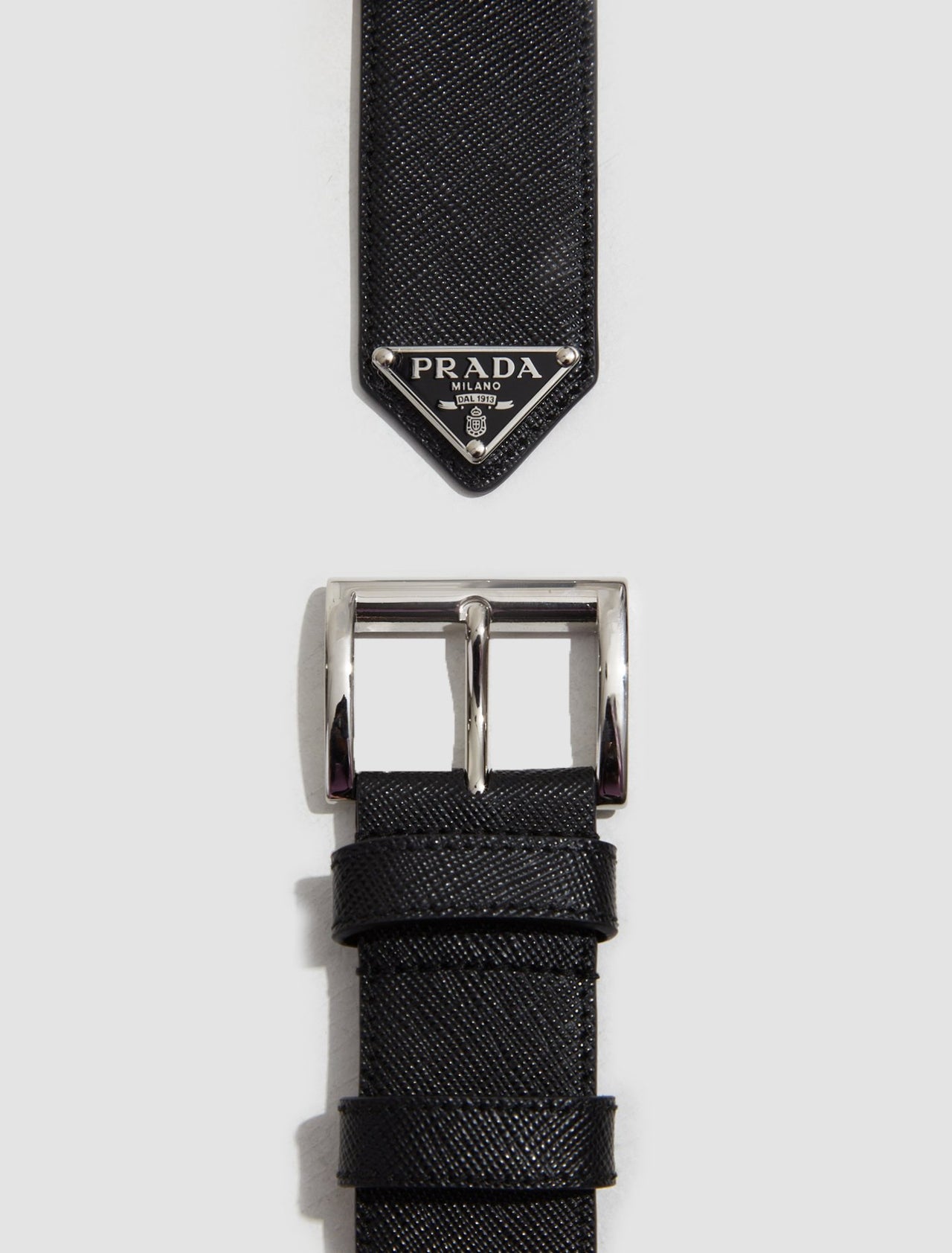 Saffiano Leather Belt in Black