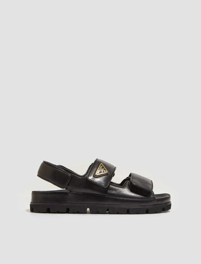 Nappa Leather Sandals in Black