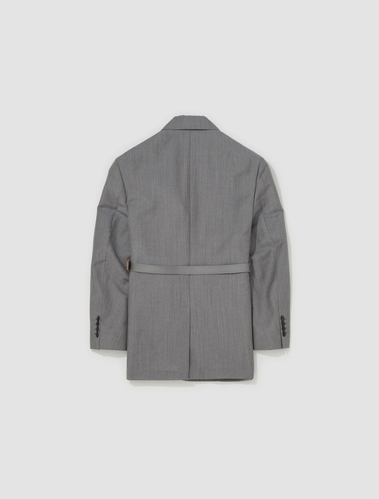 Kid Mohair Single-Breasted Jacket in Graphite Grey