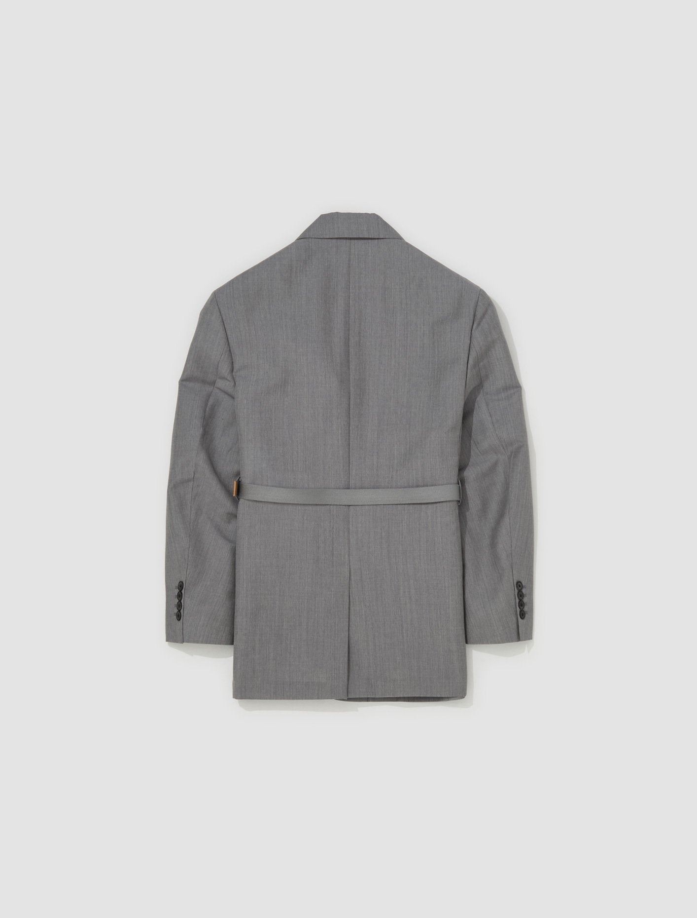 Kid Mohair Single-Breasted Jacket in Graphite Grey