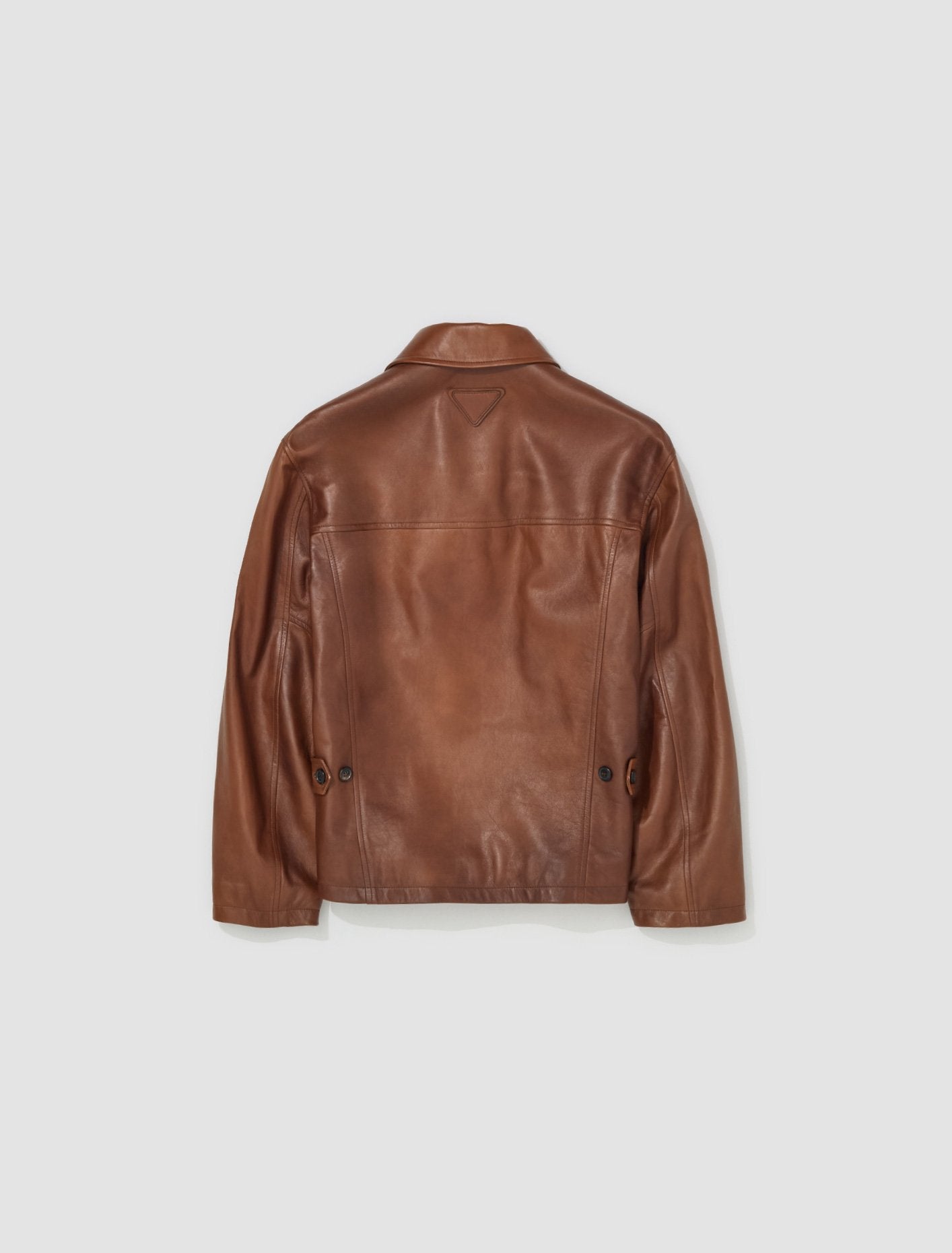 Leather Zip-Up Jacket in Rosewood