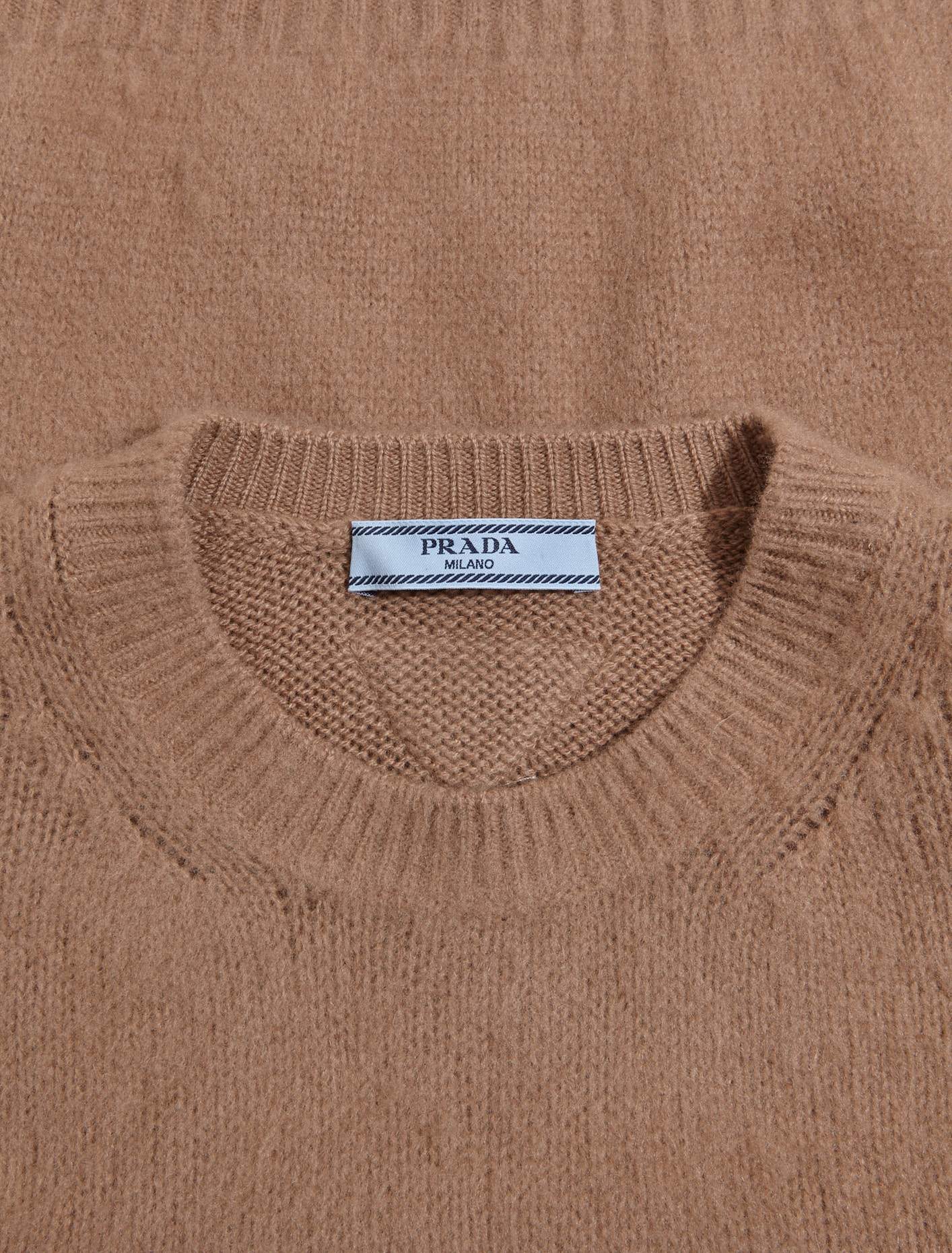 Cashmere Crewneck Sweater in Camel Brown