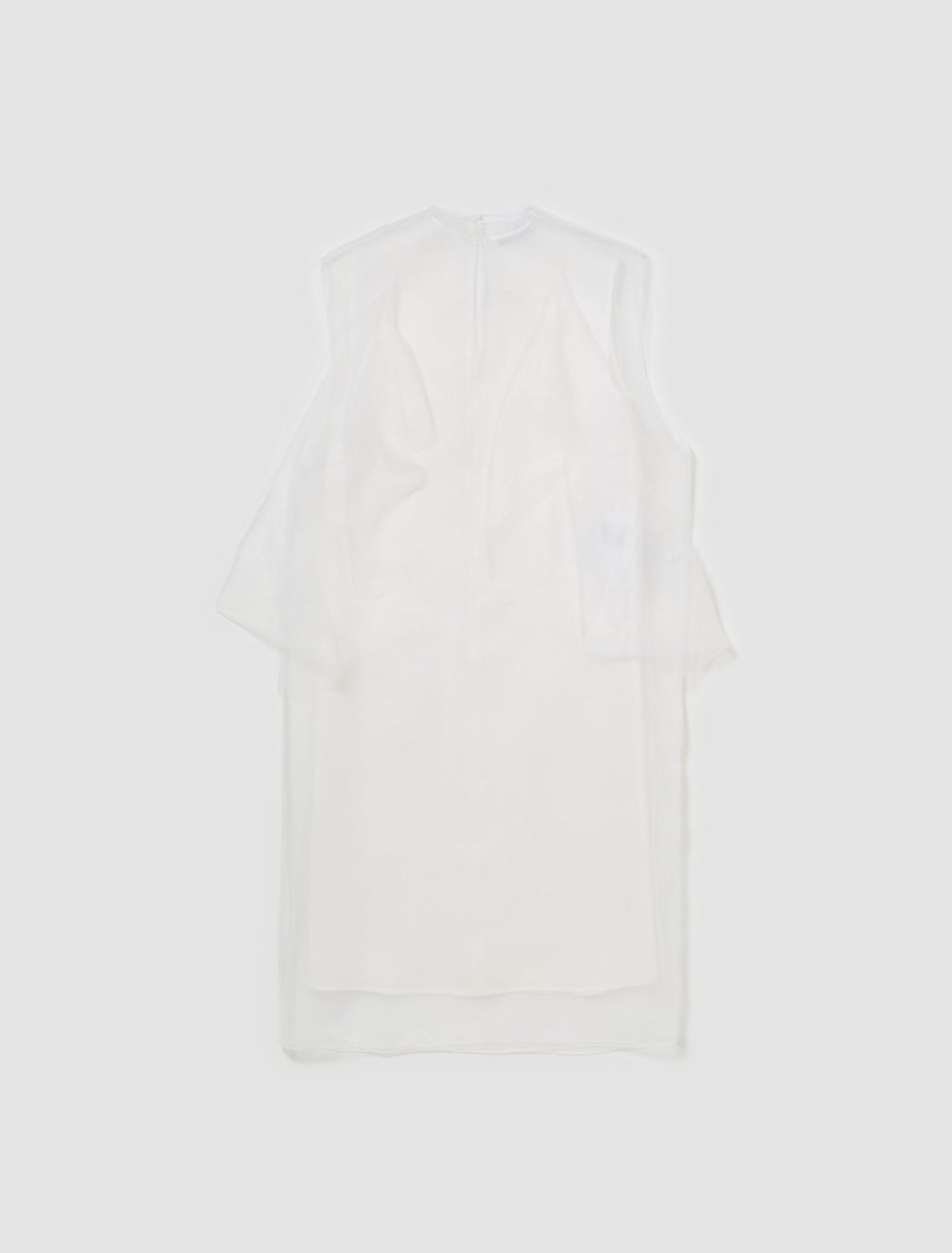 Technical Voile Dress in White