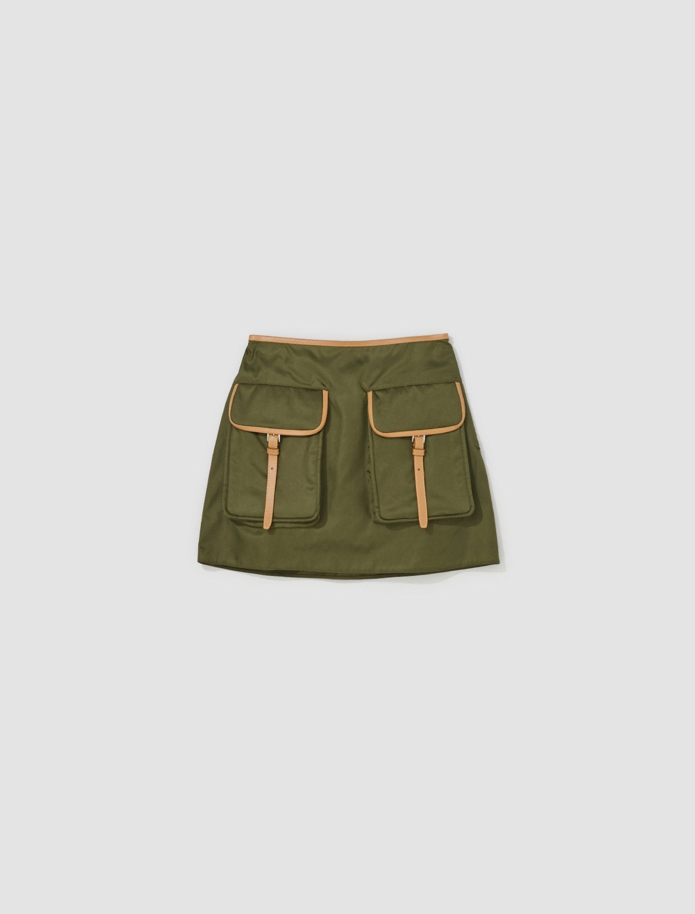 Re-Nylon Skirt in Khaki