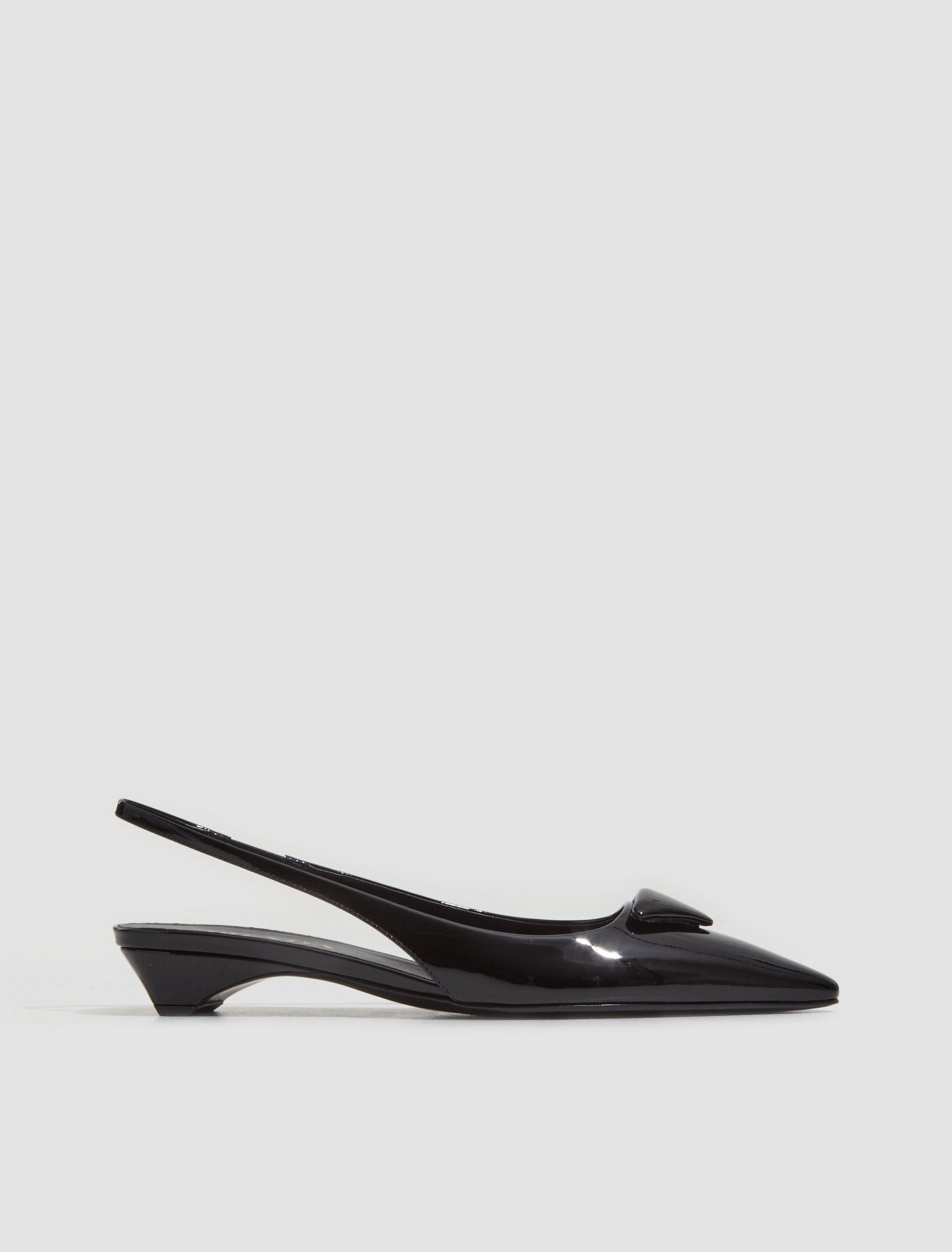Patent Leather Slingback Pumps in Black