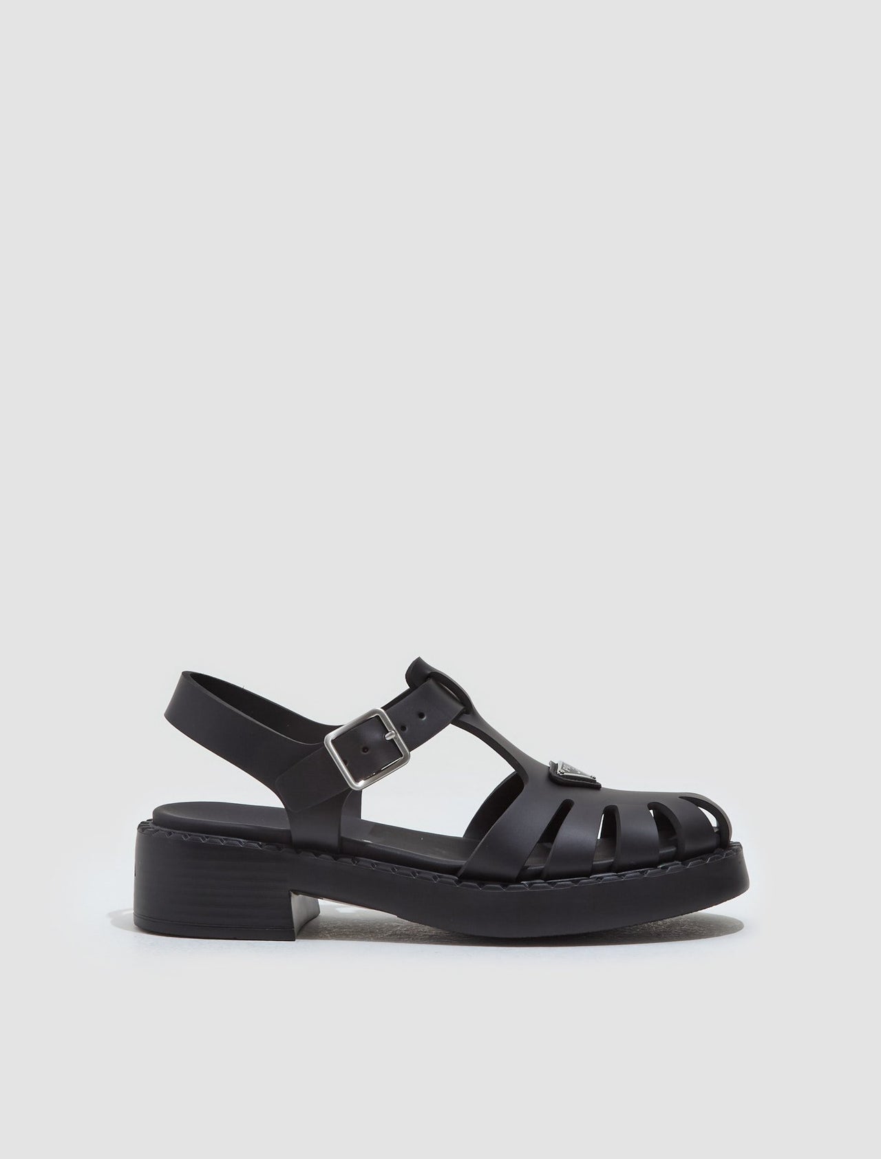 Sporty Foam Rubber Sandals in Black