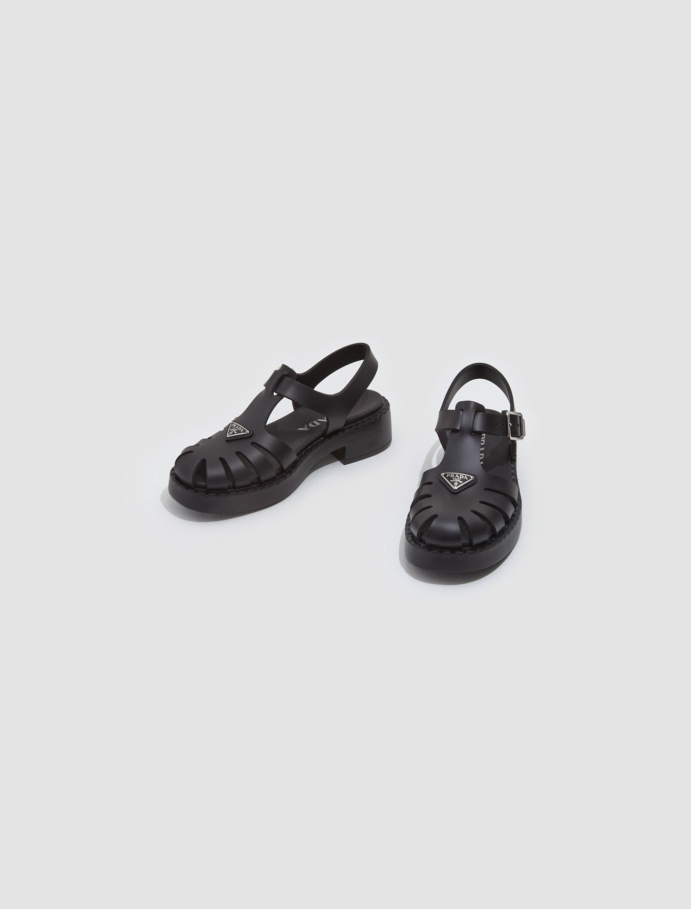 Sporty Foam Rubber Sandals in Black