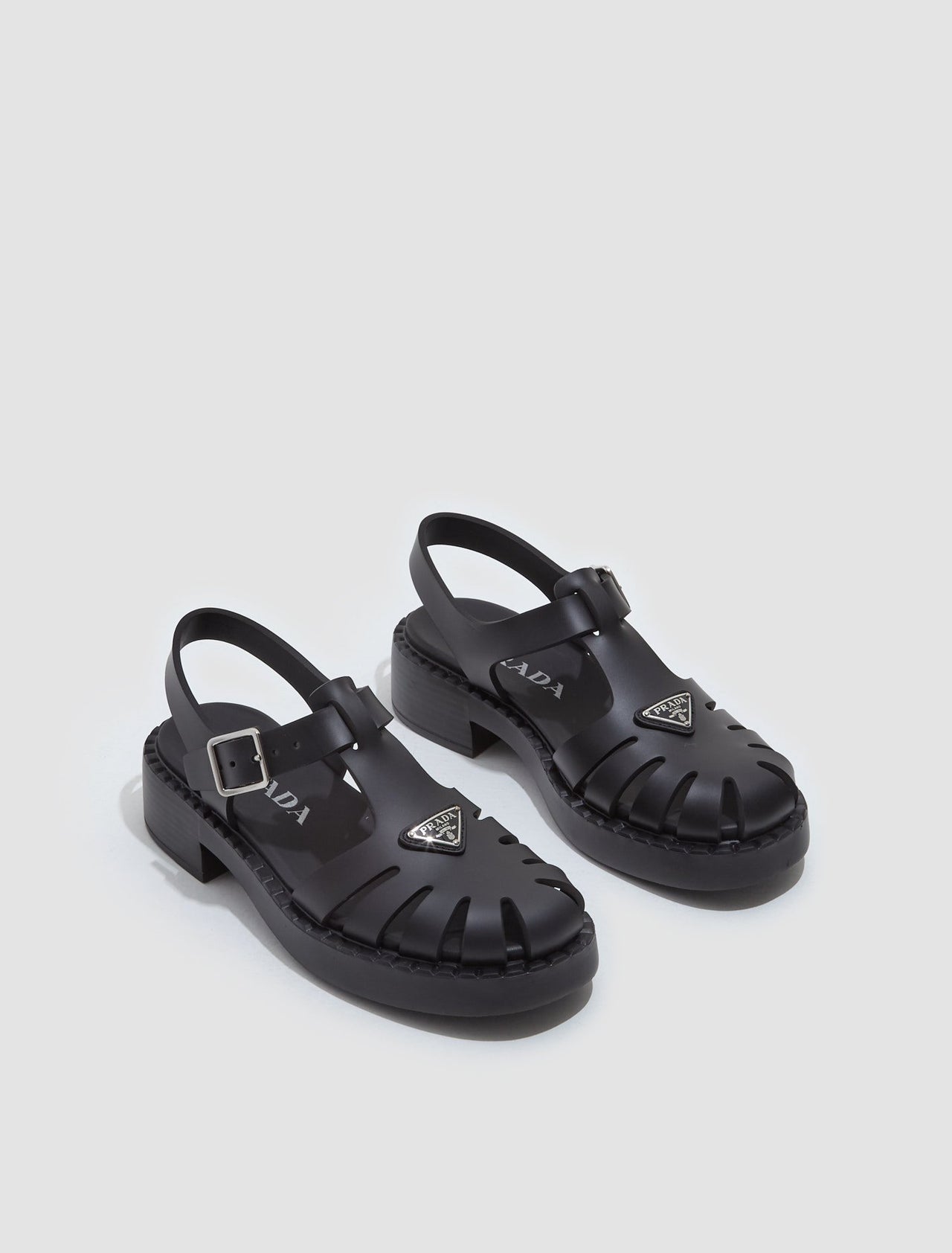 Sporty Foam Rubber Sandals in Black