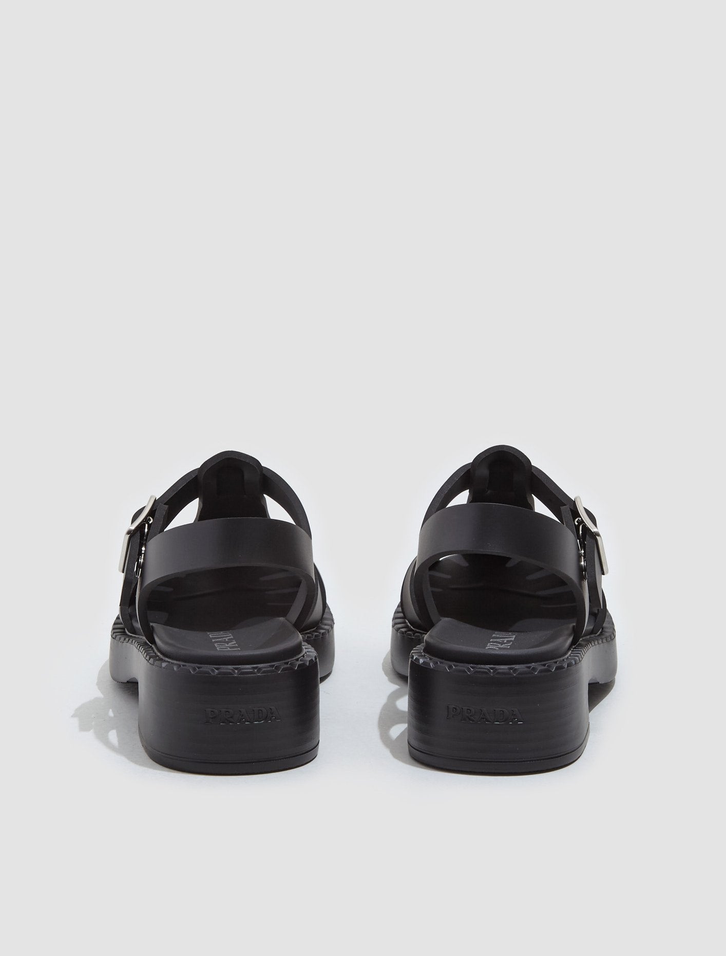 Sporty Foam Rubber Sandals in Black