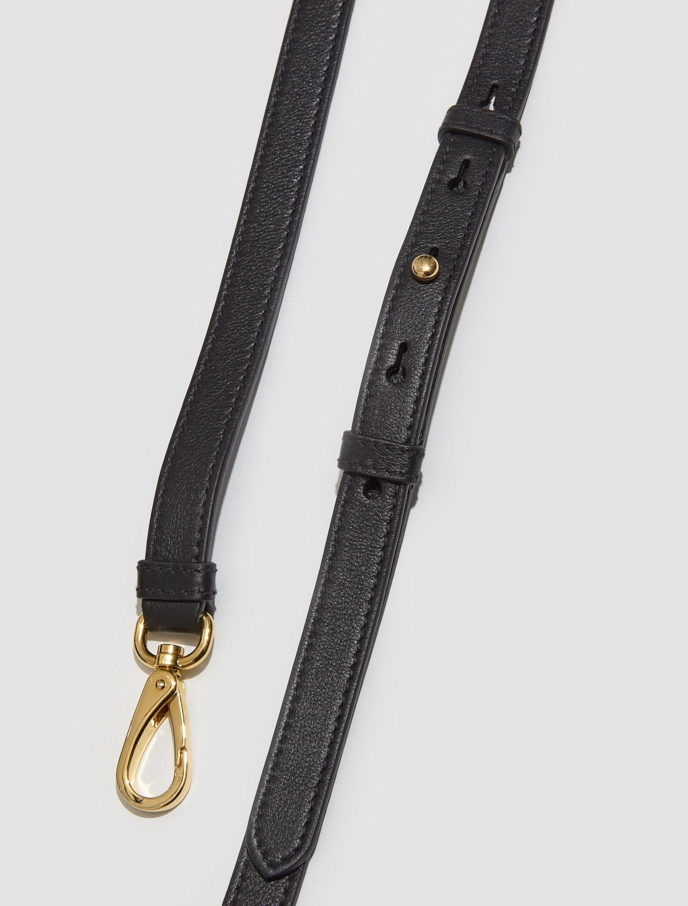 Buckle Medium Leather Handbag With Belt in Black