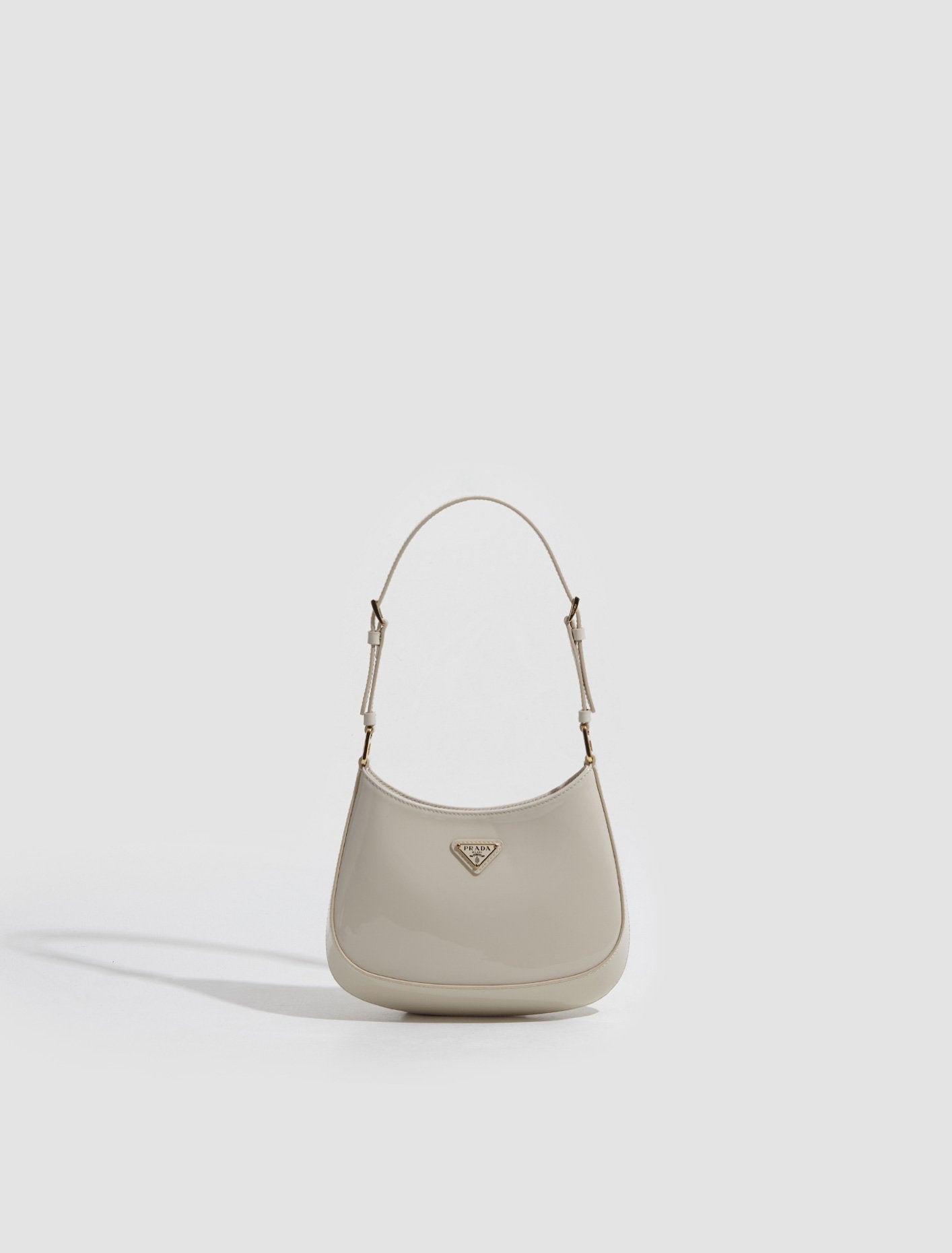 Cleo Patent Leather Bag in Ivory