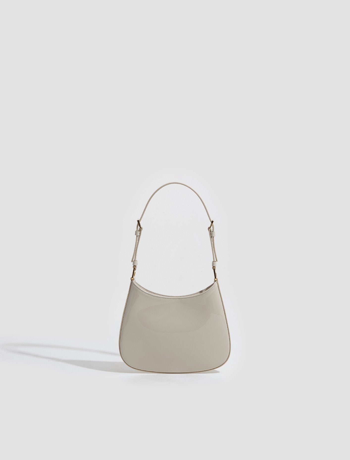 Cleo Patent Leather Bag in Ivory