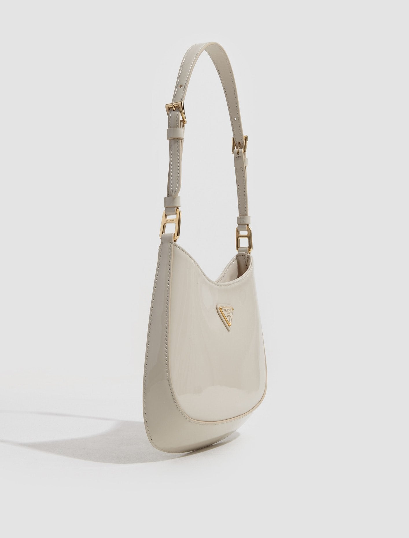 Cleo Patent Leather Bag in Ivory