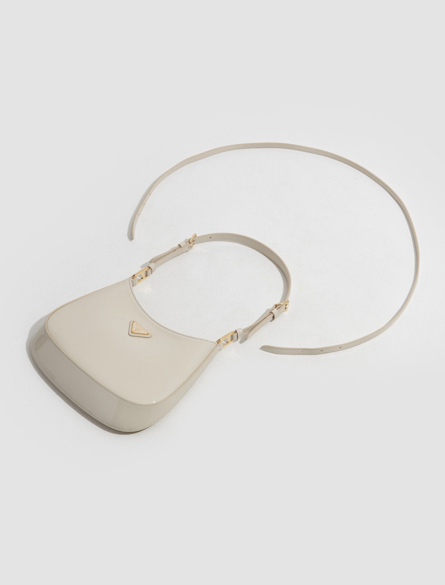 Cleo Patent Leather Bag in Ivory