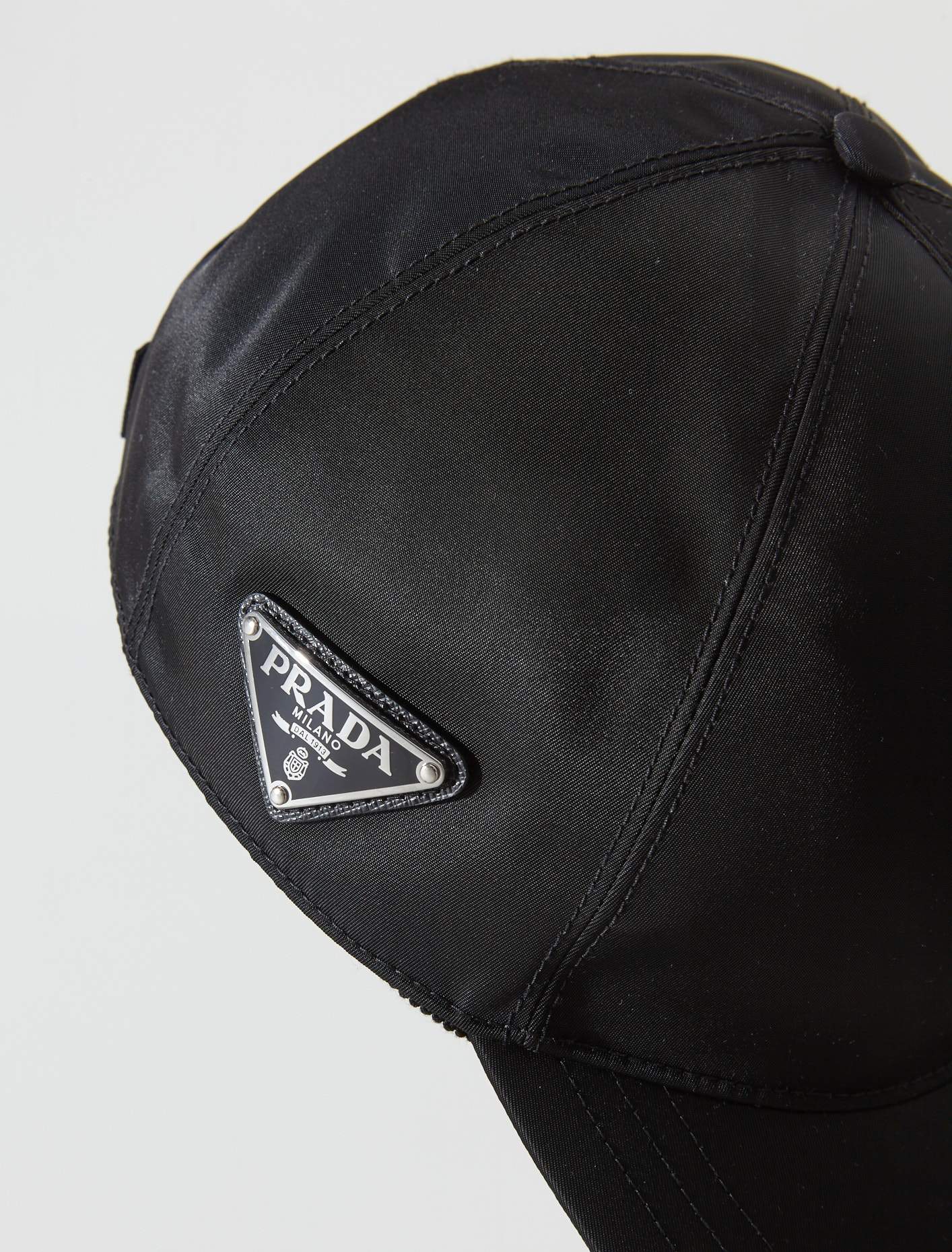 Re-Nylon Baseball Cap in Black