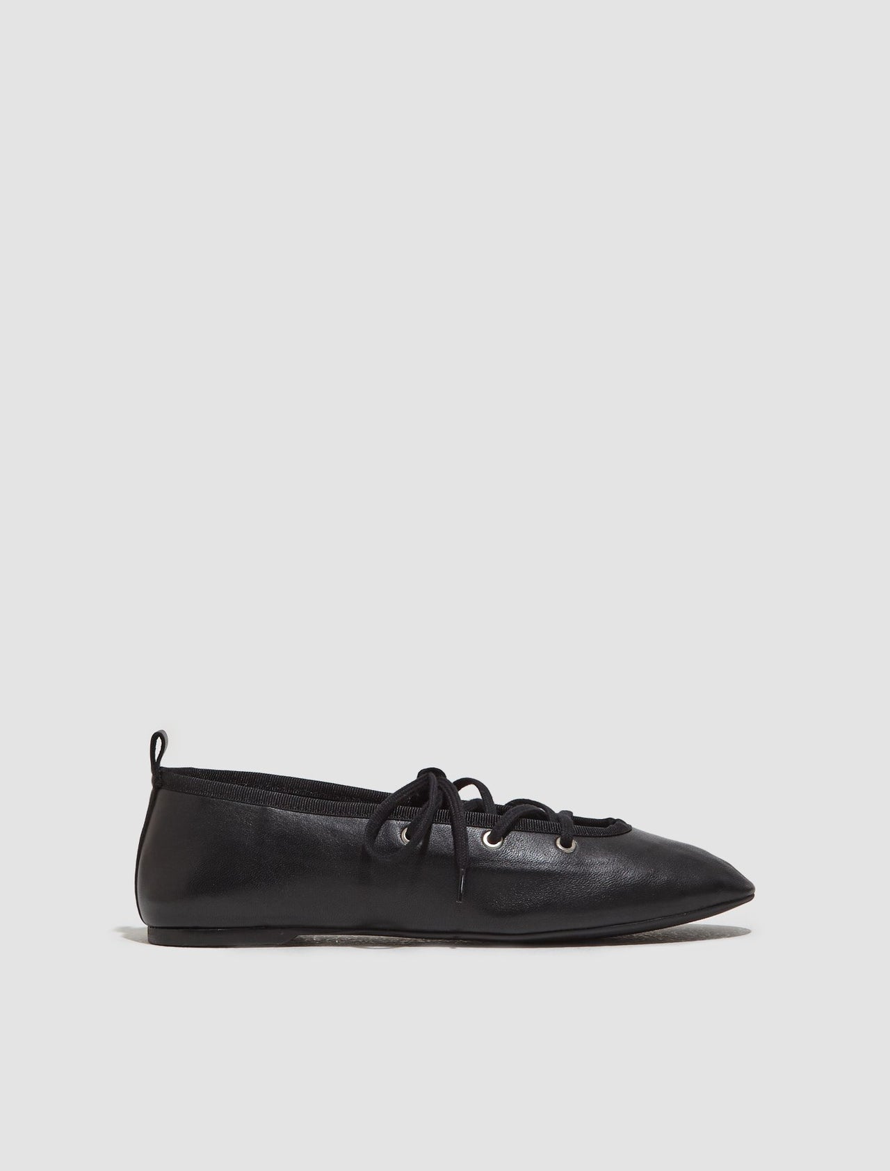 Pina Lace-up Ballerina in Black